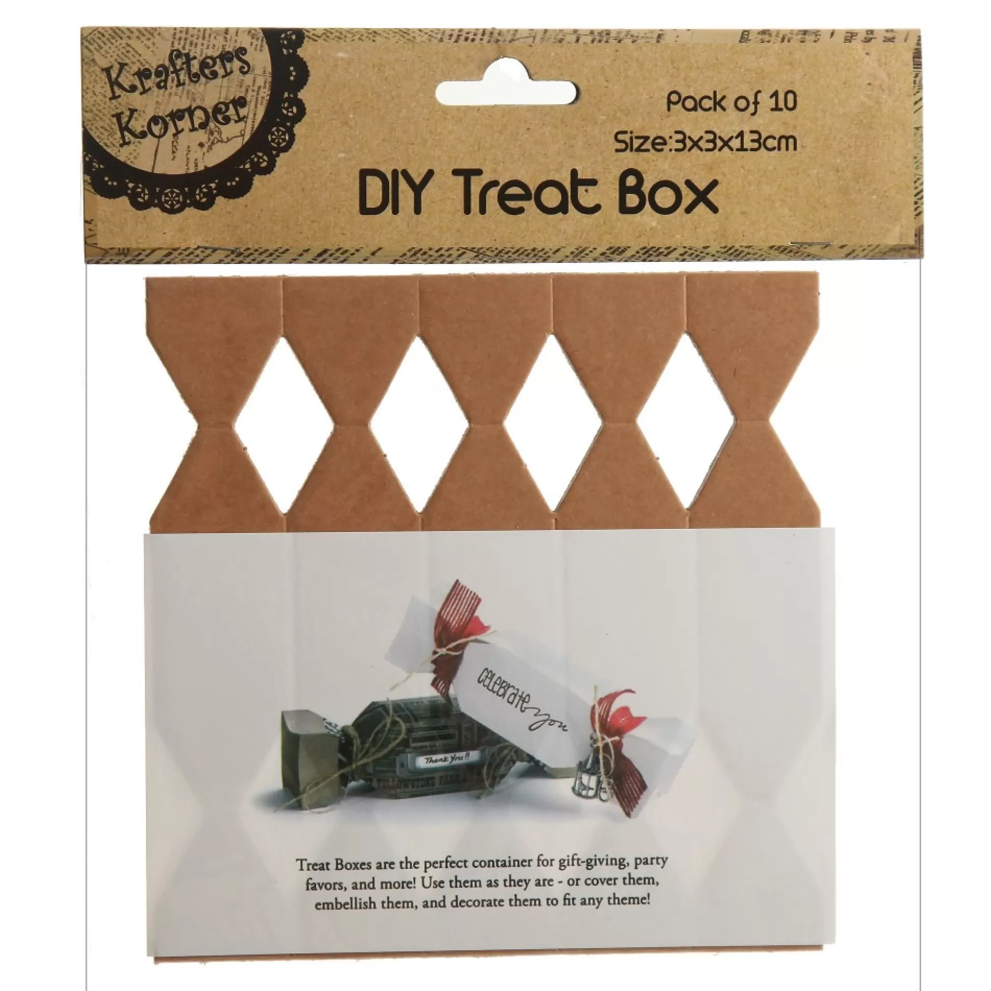 Blank Craft Christmas Bon Bons - Pack of 10 Christmas Craft Supplies |