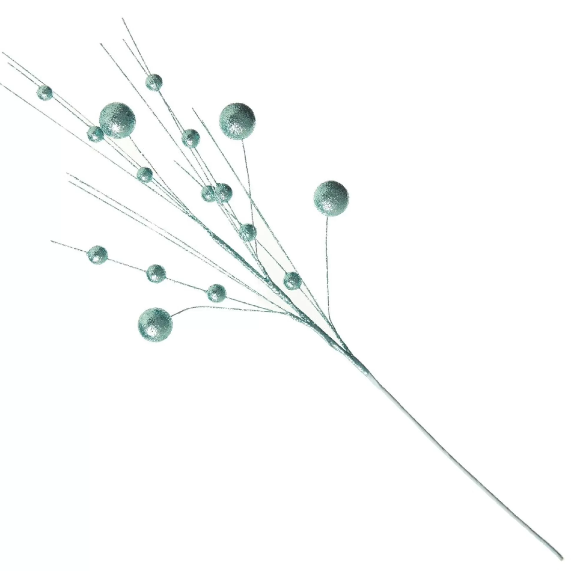 Blue Glitter Ball Spray Pick Christmas Tree Decorations |