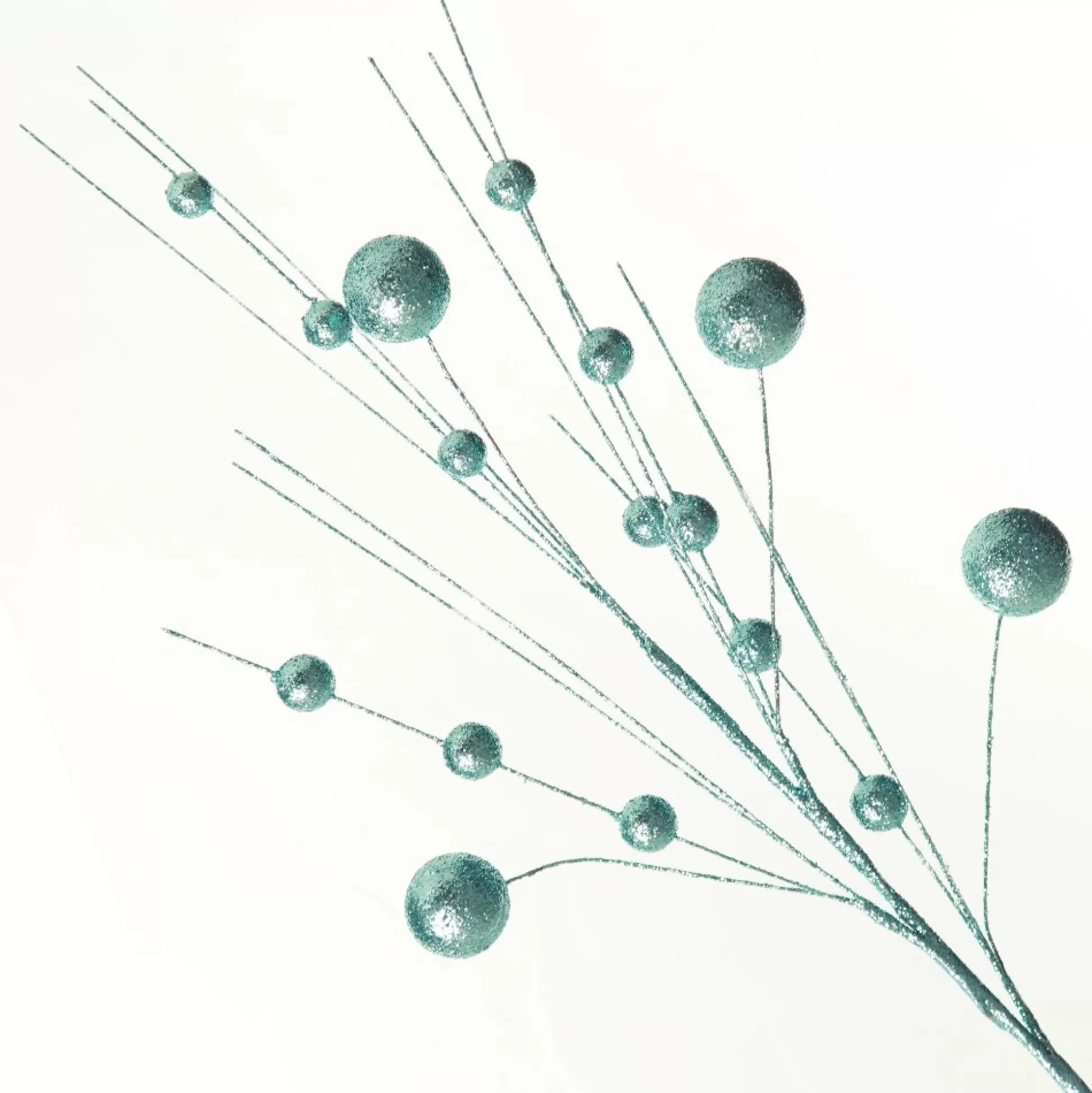Blue Glitter Ball Spray Pick Christmas Tree Decorations |