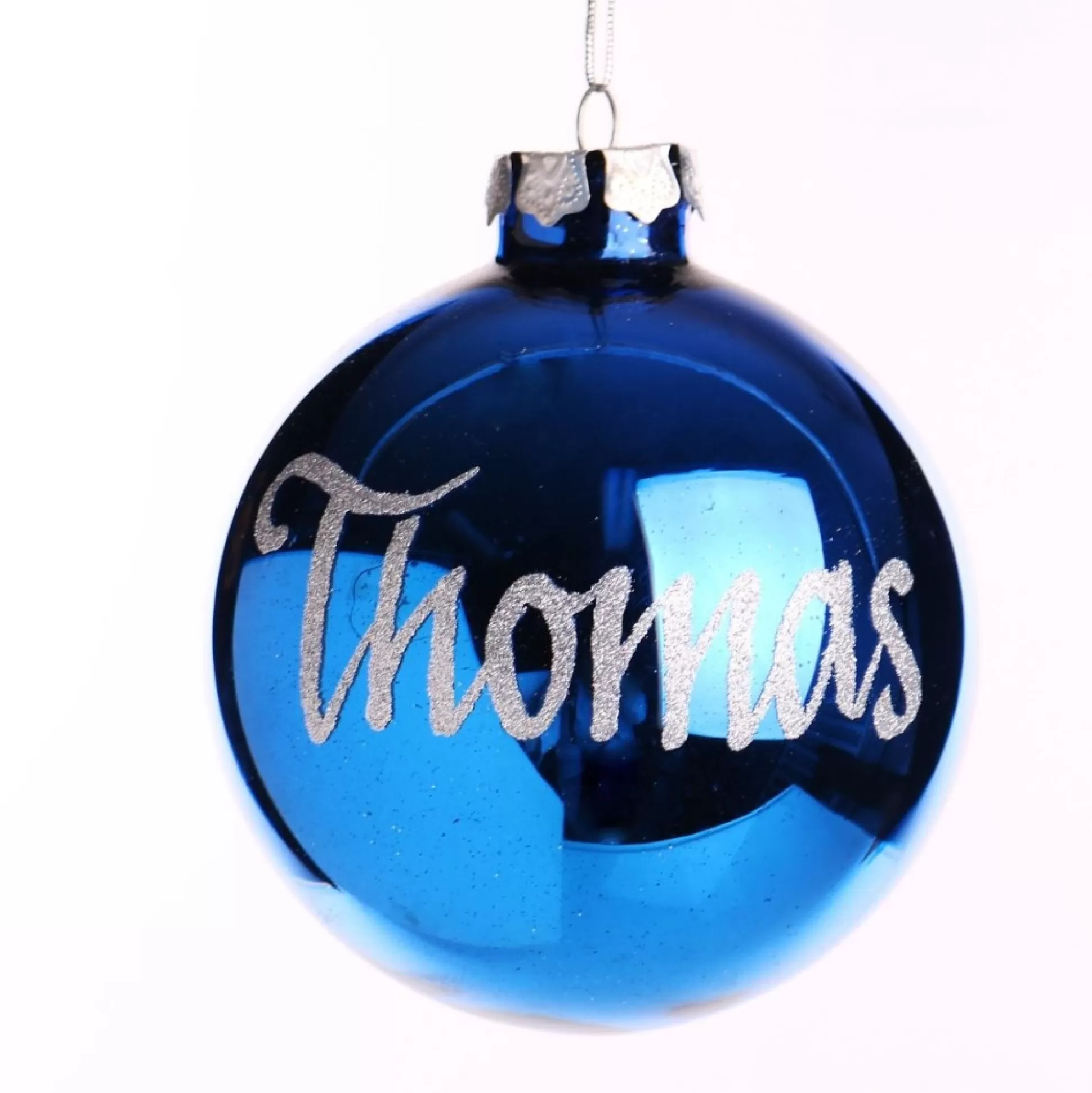 Blue Love Hearts Christmas Bauble Personalised Baubles |
