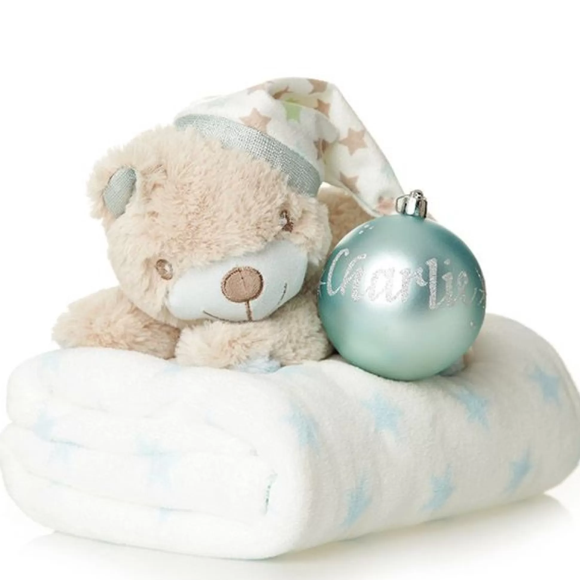 Blue Teddy with Blanket and Bauble Gift Pack Bauble Value Packs |