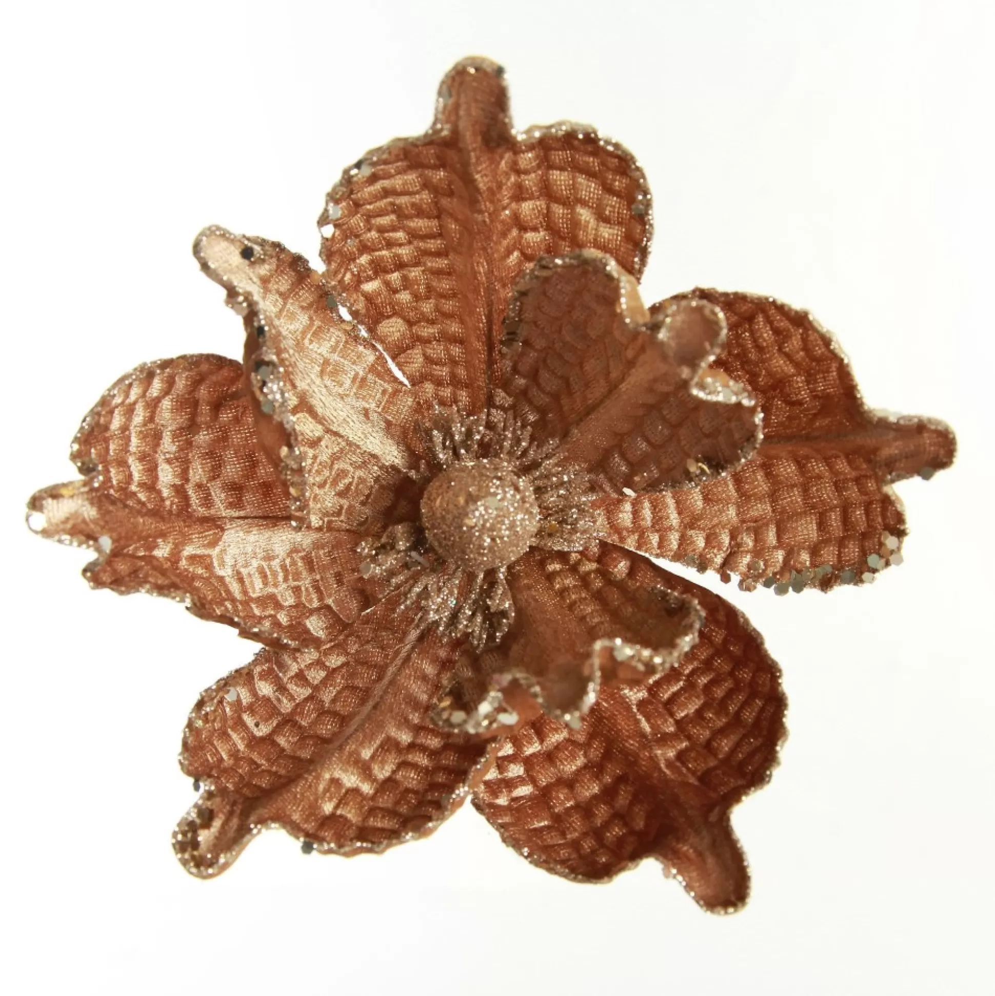 Brown Velvet Magnolia Flower Clip Christmas Flowers |