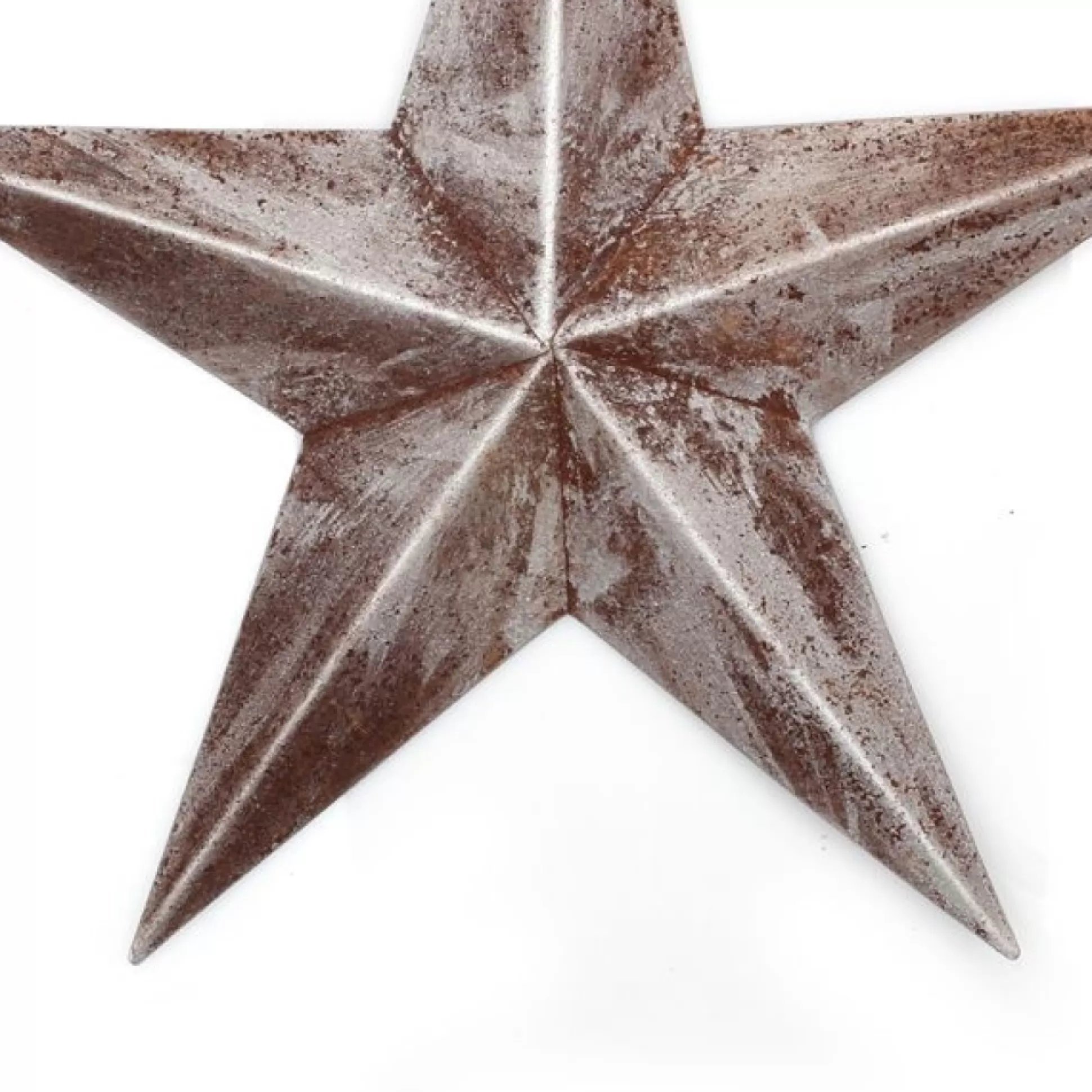 Brushed Silver Tin Star Tree Toppers |