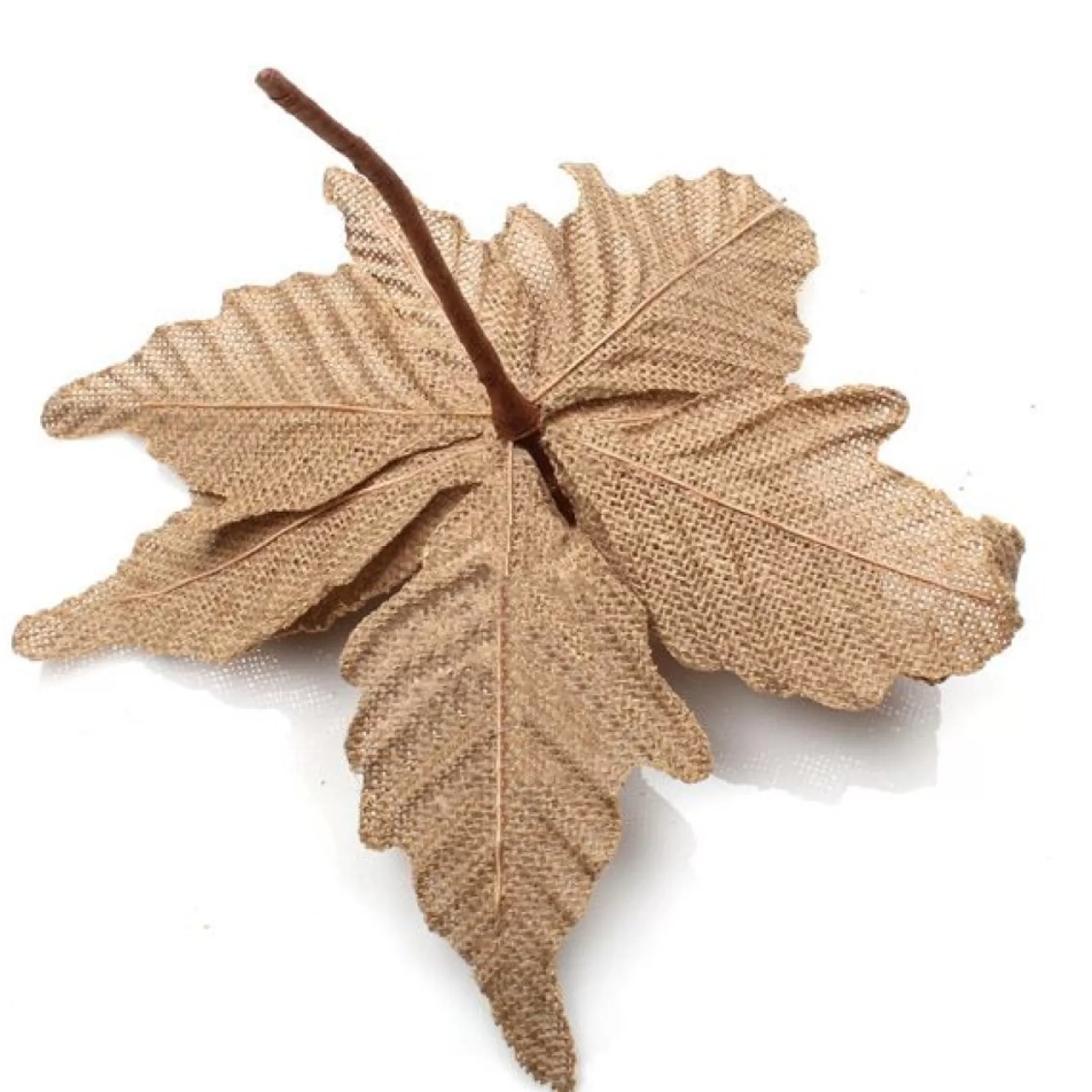Burlap Flower Pick Black Glitter Trim Christmas Flowers |