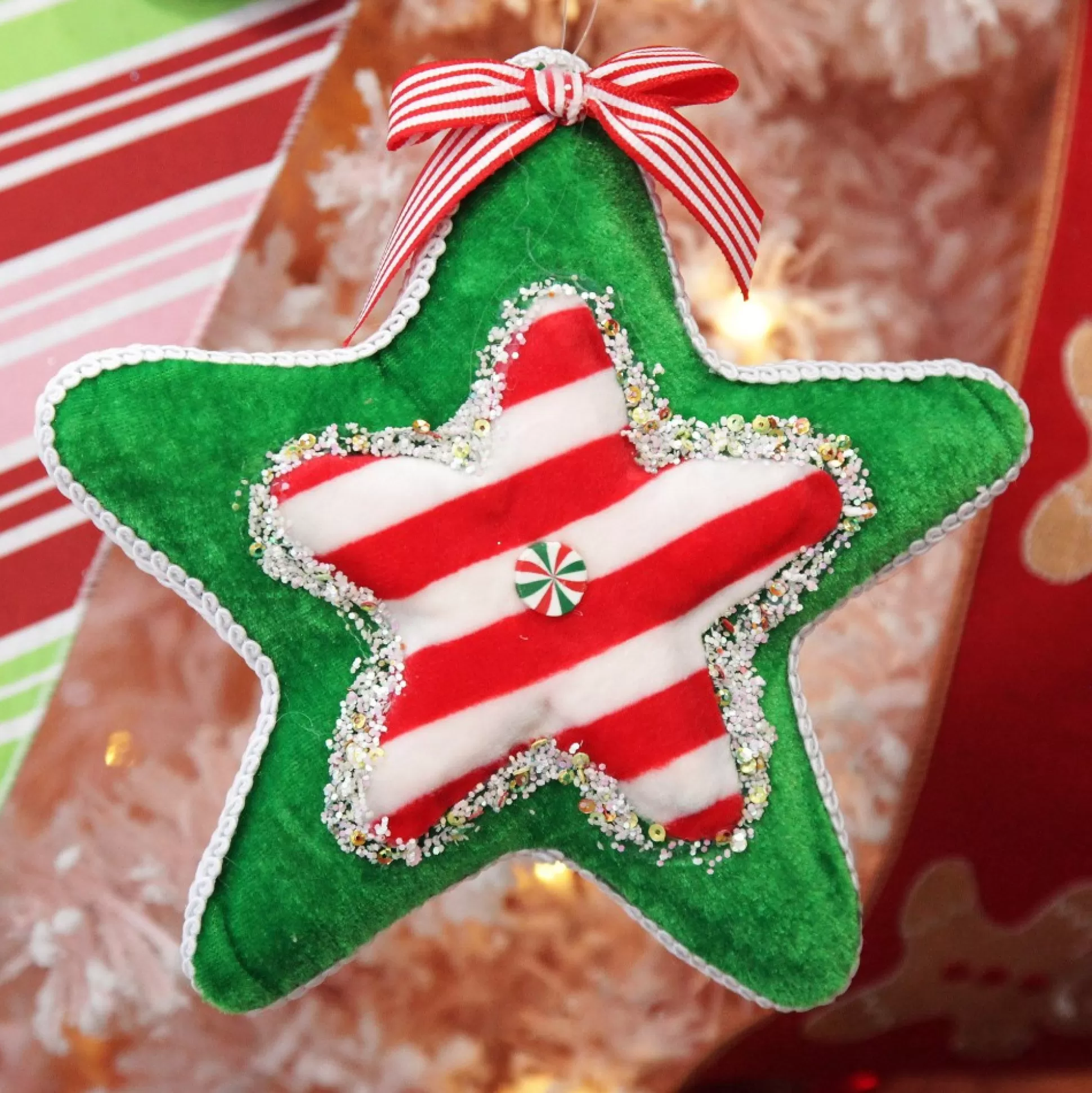Candy Cane Star Christmas Decoration Christmas Tree Decorations |