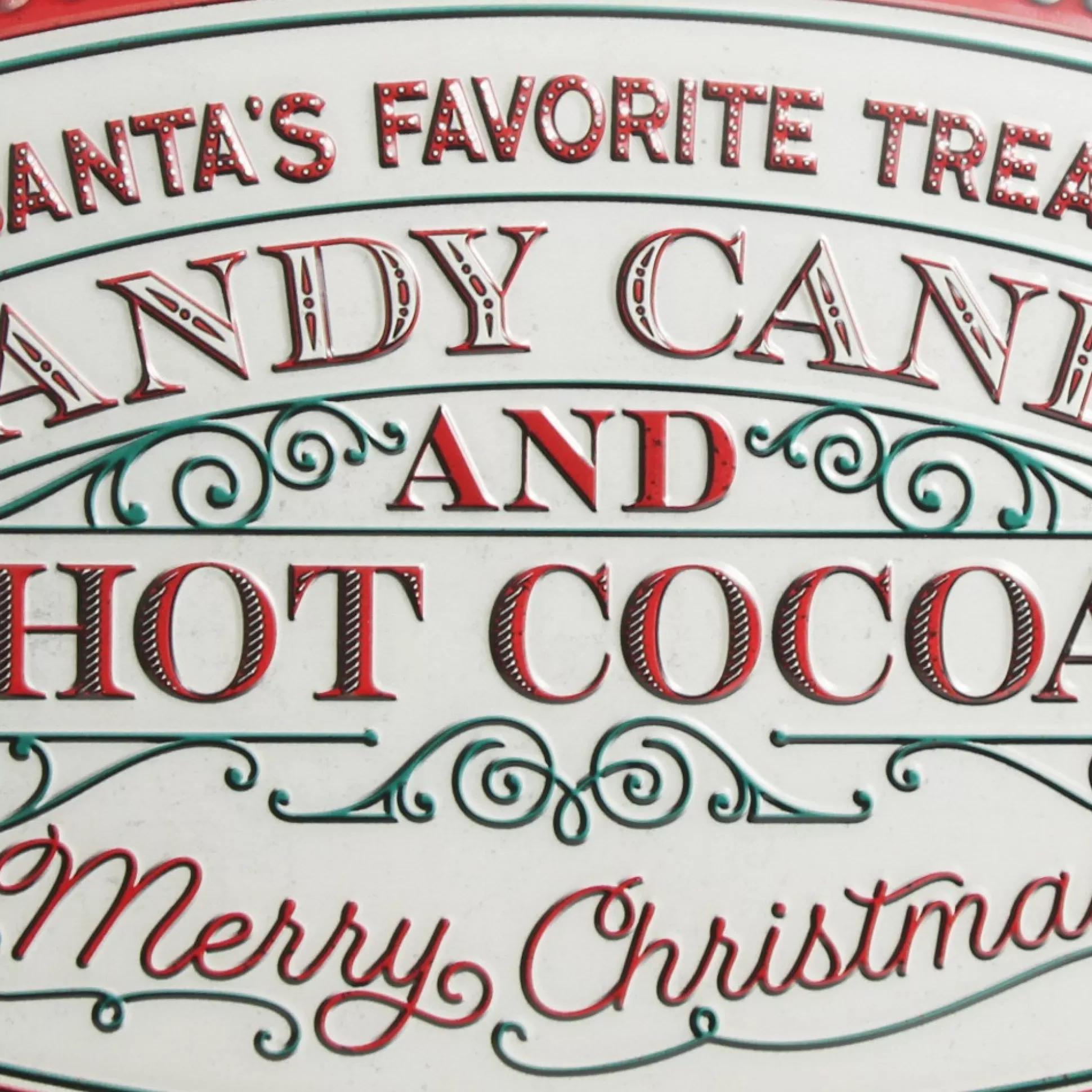 Candy Canes and Hot Cocoa Retro Metal Christmas Sign Wall Hangings And Signs |