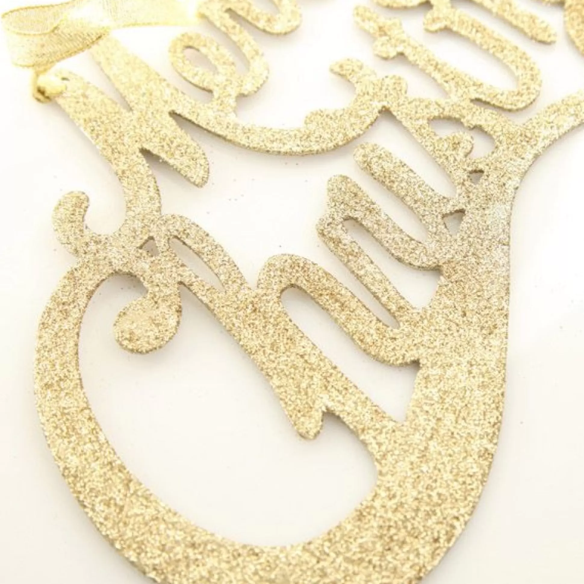 Champagne Glitter Merry Christmas Plaque Wall Hangings And Signs |
