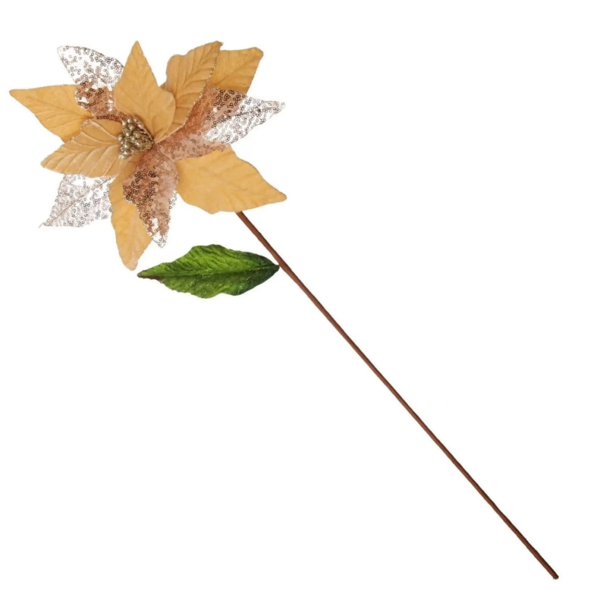 Champagne Velvet Sequin Flower Christmas Flowers |