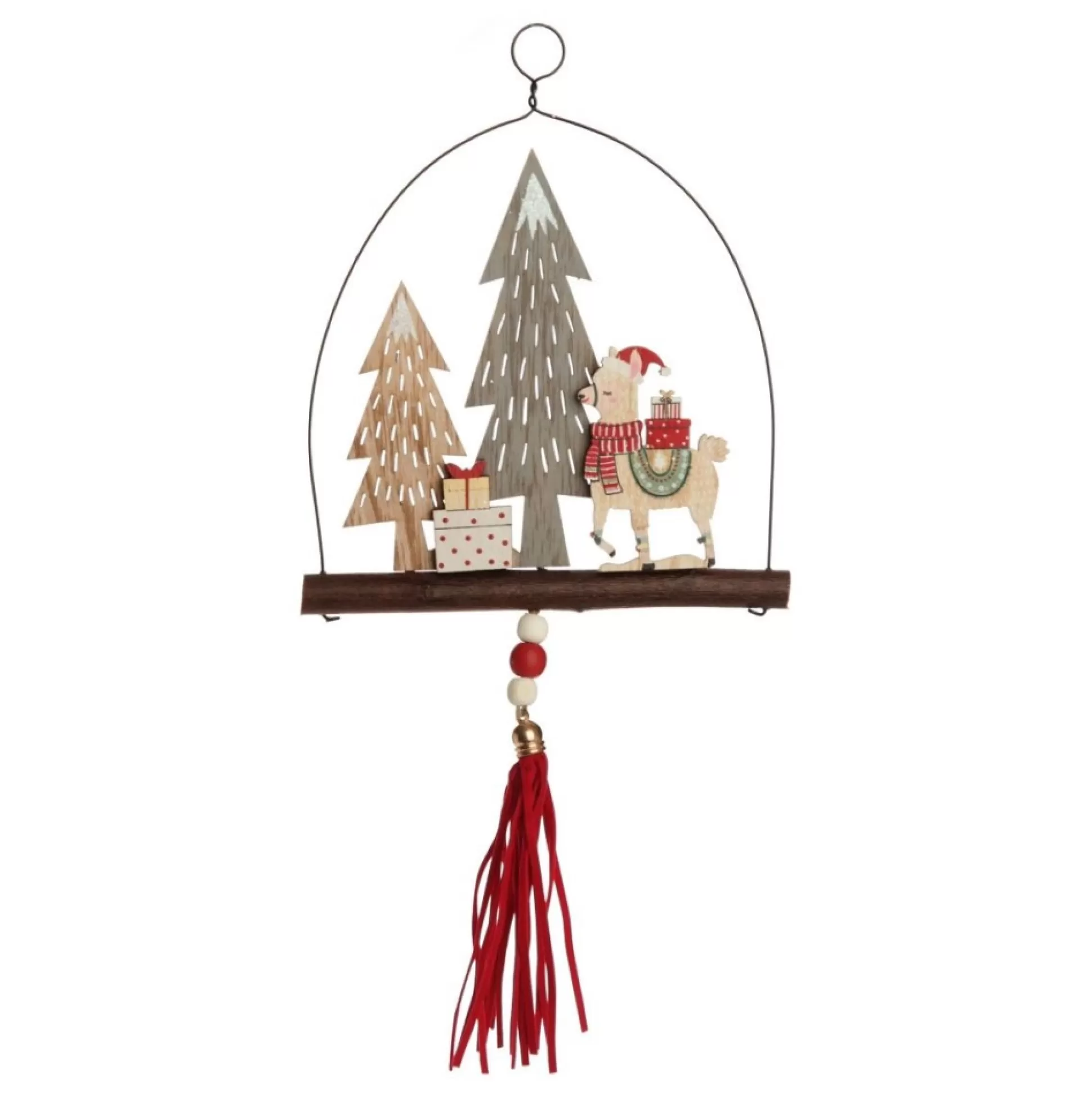 Christmas Llama Hanging Ornament with Tassel Christmas Tree Decorations |