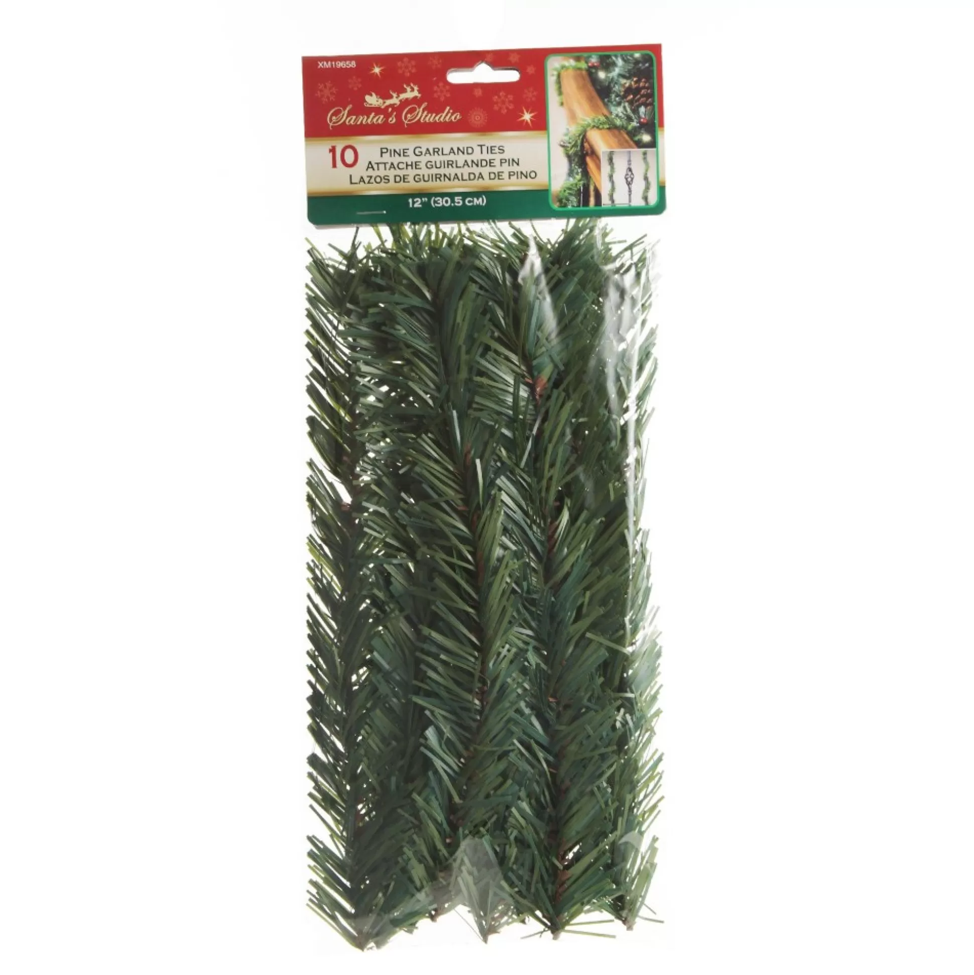Christmas Pine Garland Ties - 10 Pack Christmas Craft Supplies |