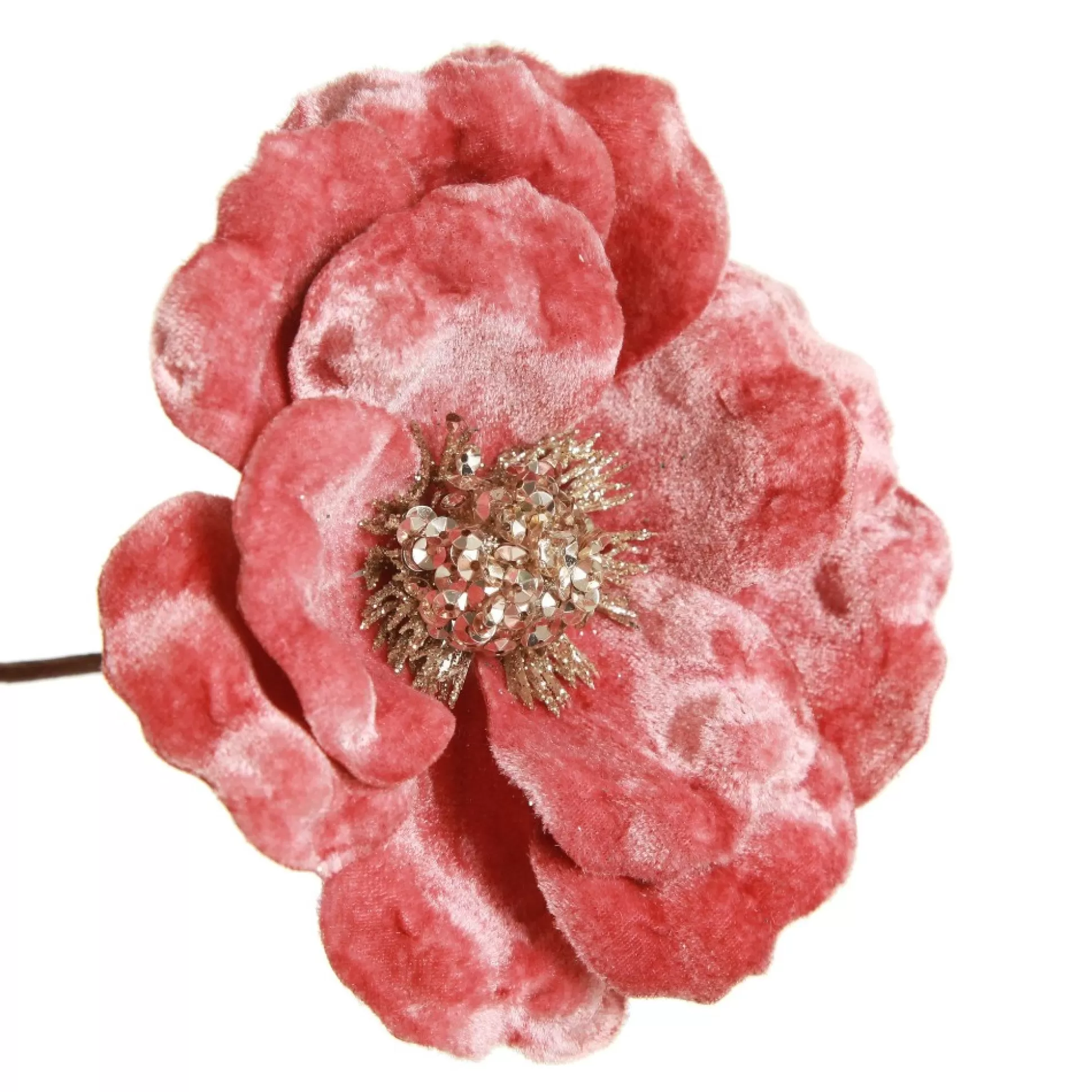 Dark Pink Velvet Magnolia Flower Clip Christmas Flowers |