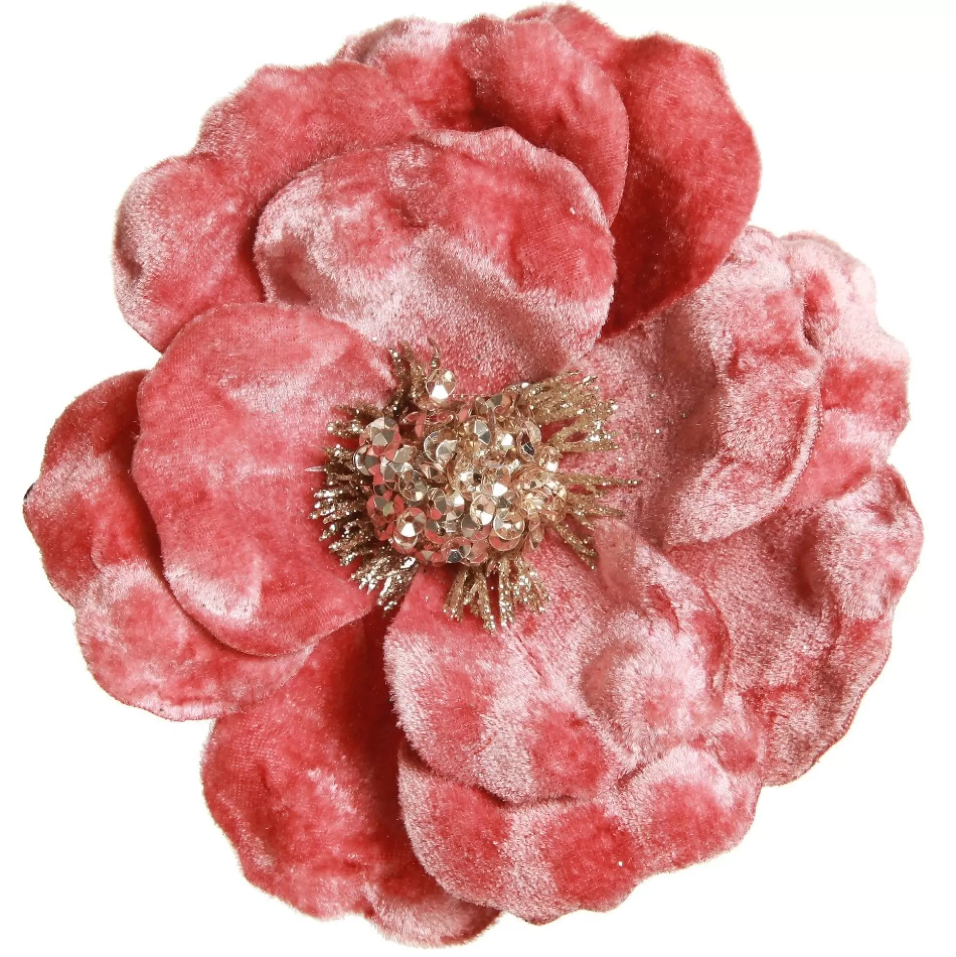 Dark Pink Velvet Magnolia Flower Clip Christmas Flowers |