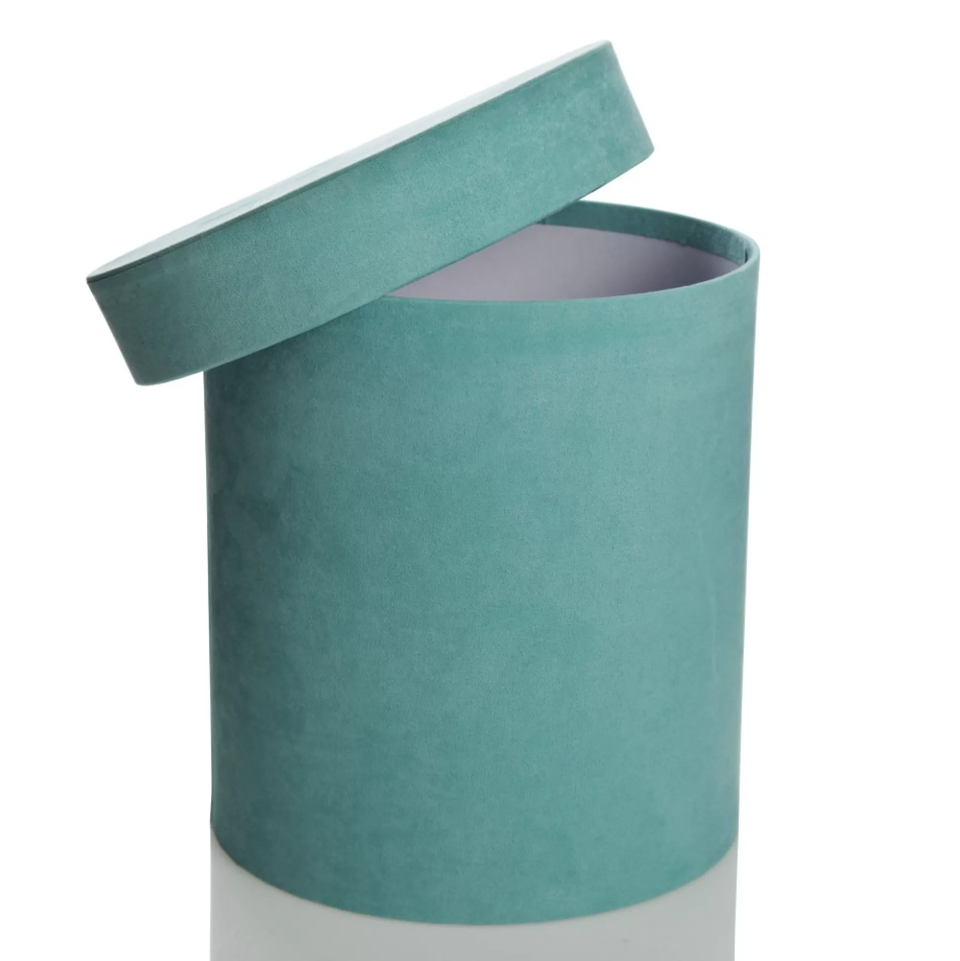Deluxe Aqua Suede Round Giftbox Gift Wrap, Boxes, Bags & Tags |