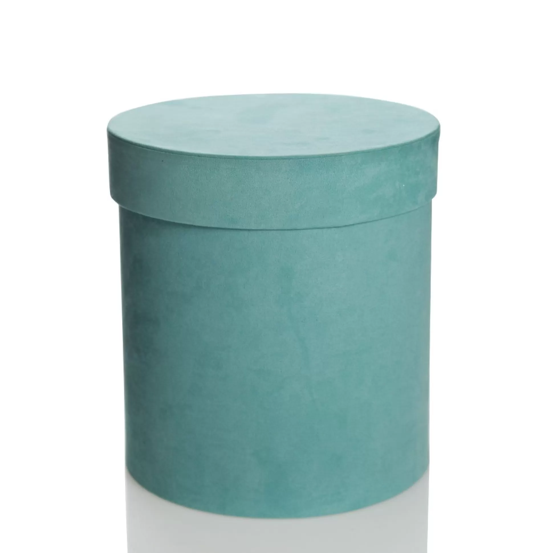 Deluxe Aqua Suede Round Giftbox Gift Wrap, Boxes, Bags & Tags |