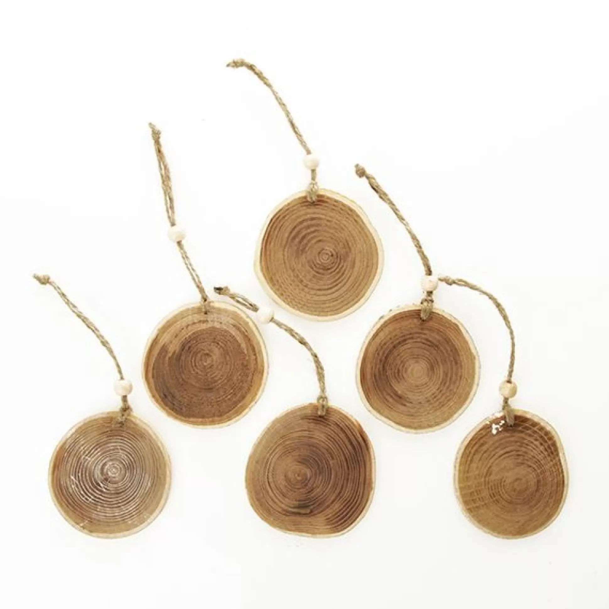 Farmhouse Tree Decorations - Set of 6 Christmas Tree Decorations |