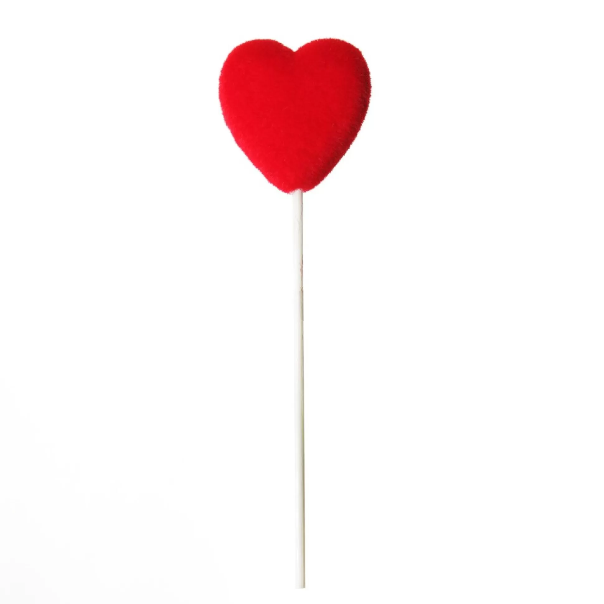 Fluffy Red Heart Pick Christmas Tree Decorations |
