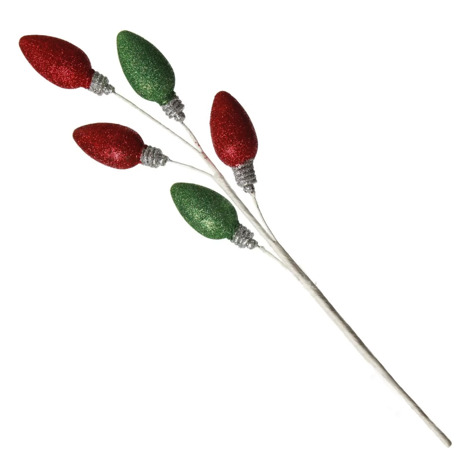 Glitter Light Bulb Christmas Tree Pick Christmas Tree Picks |