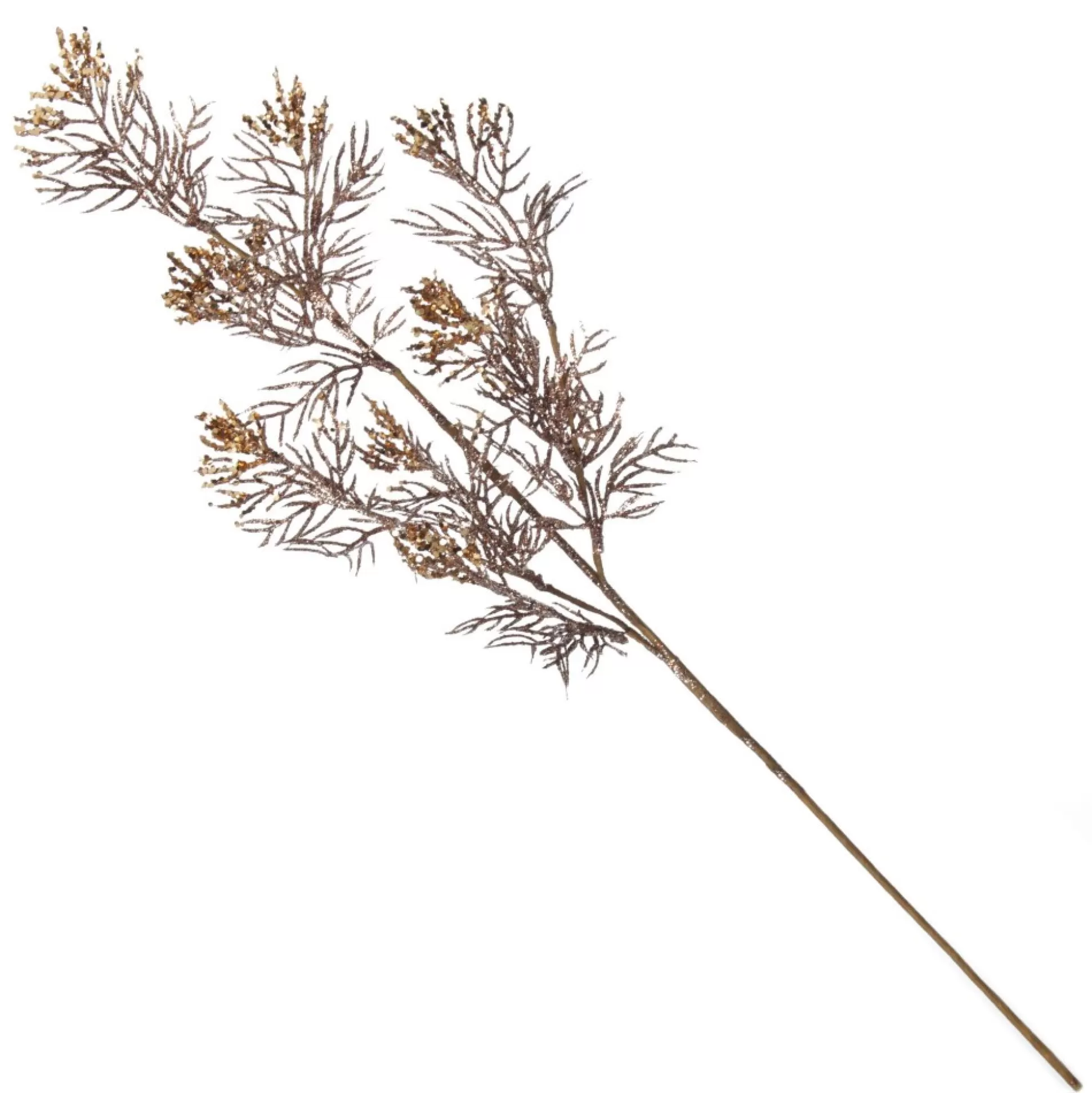 Glittered Copper Branch Spray Christmas Sprays |