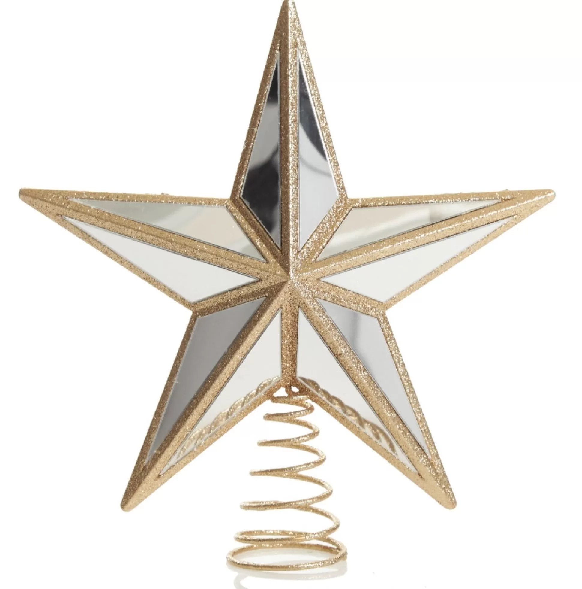 Gold and Mirror 3D Star Christmas Tree Topper Tree Toppers |