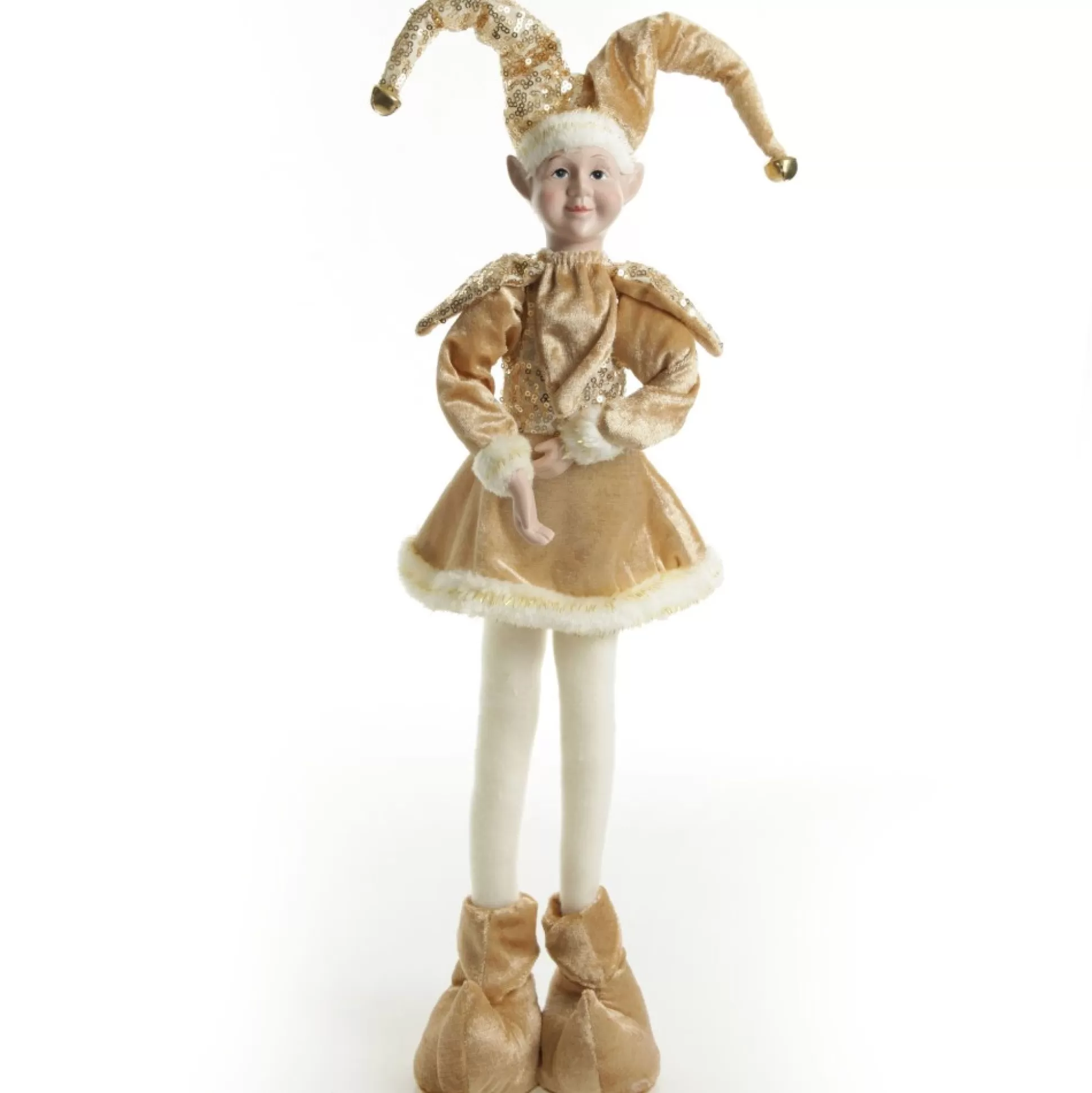 Gold Elf Standing Christmas Ornament Christmas Elves And Fairies |