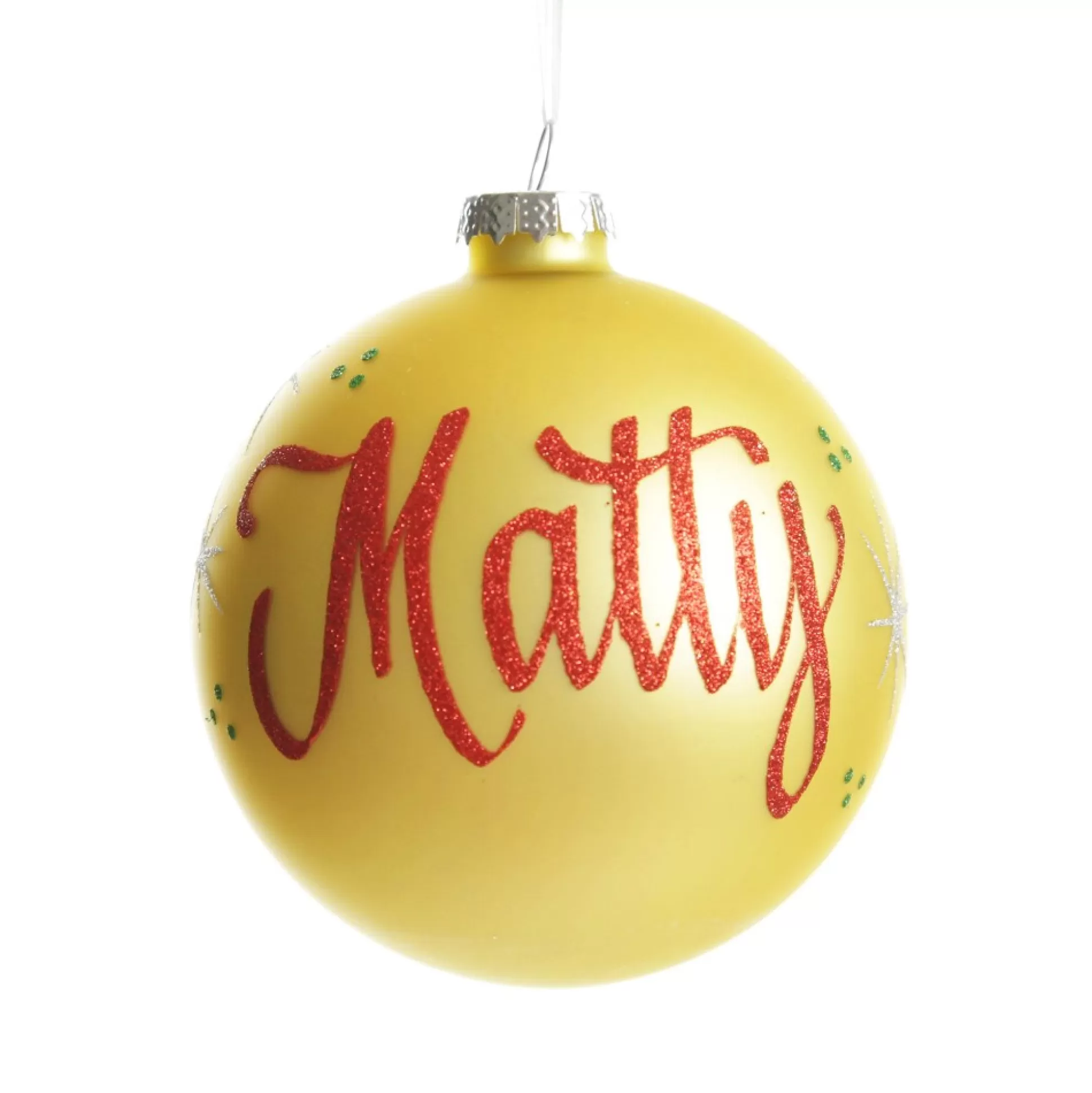 Gold Glass Personalised Christmas Bauble Personalised Baubles |