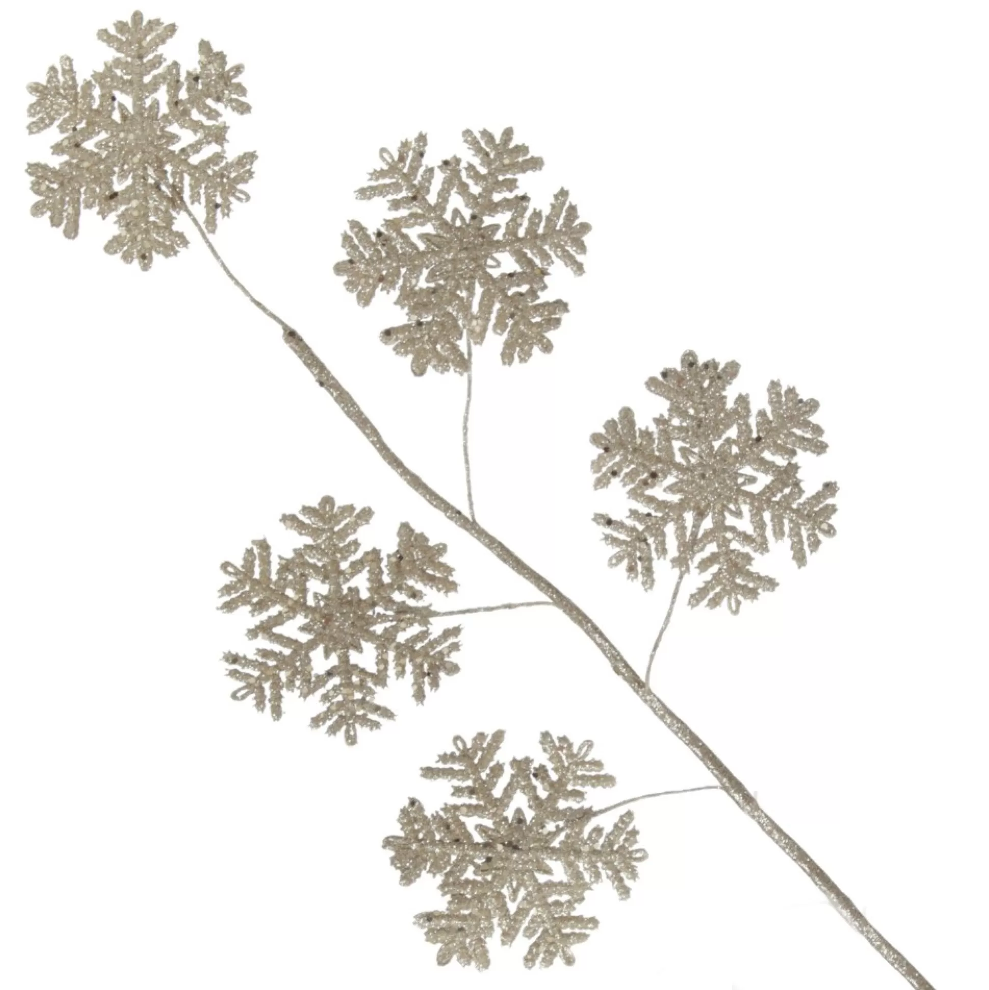 Gold Glitter Snowflake Christmas Spray Christmas Tree Picks |