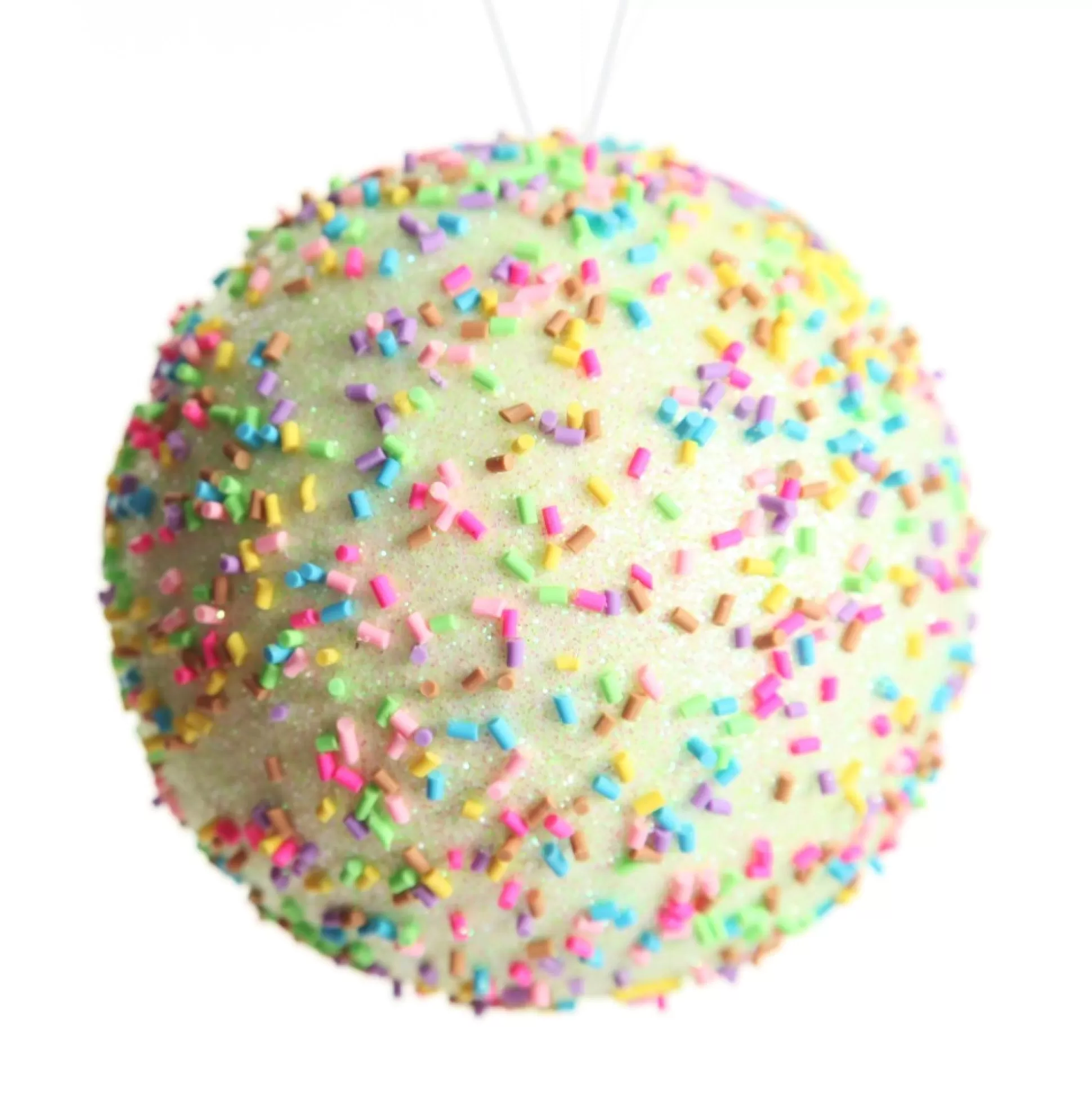 Green Glitter Christmas Bauble with Sprinkles Decorative Christmas Baubles |
