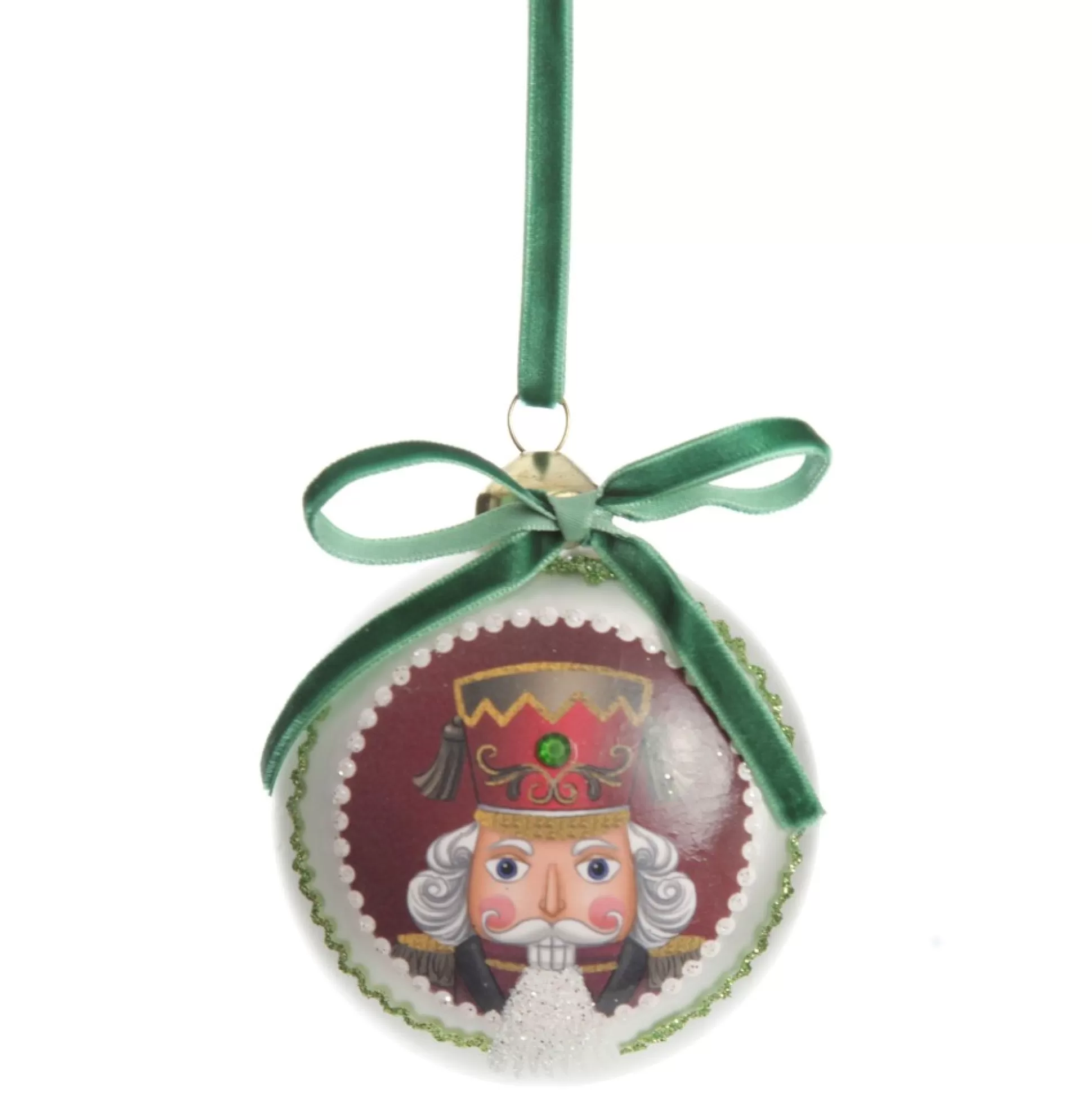 Green Nutcracker Christmas Disc Decorative Christmas Baubles |