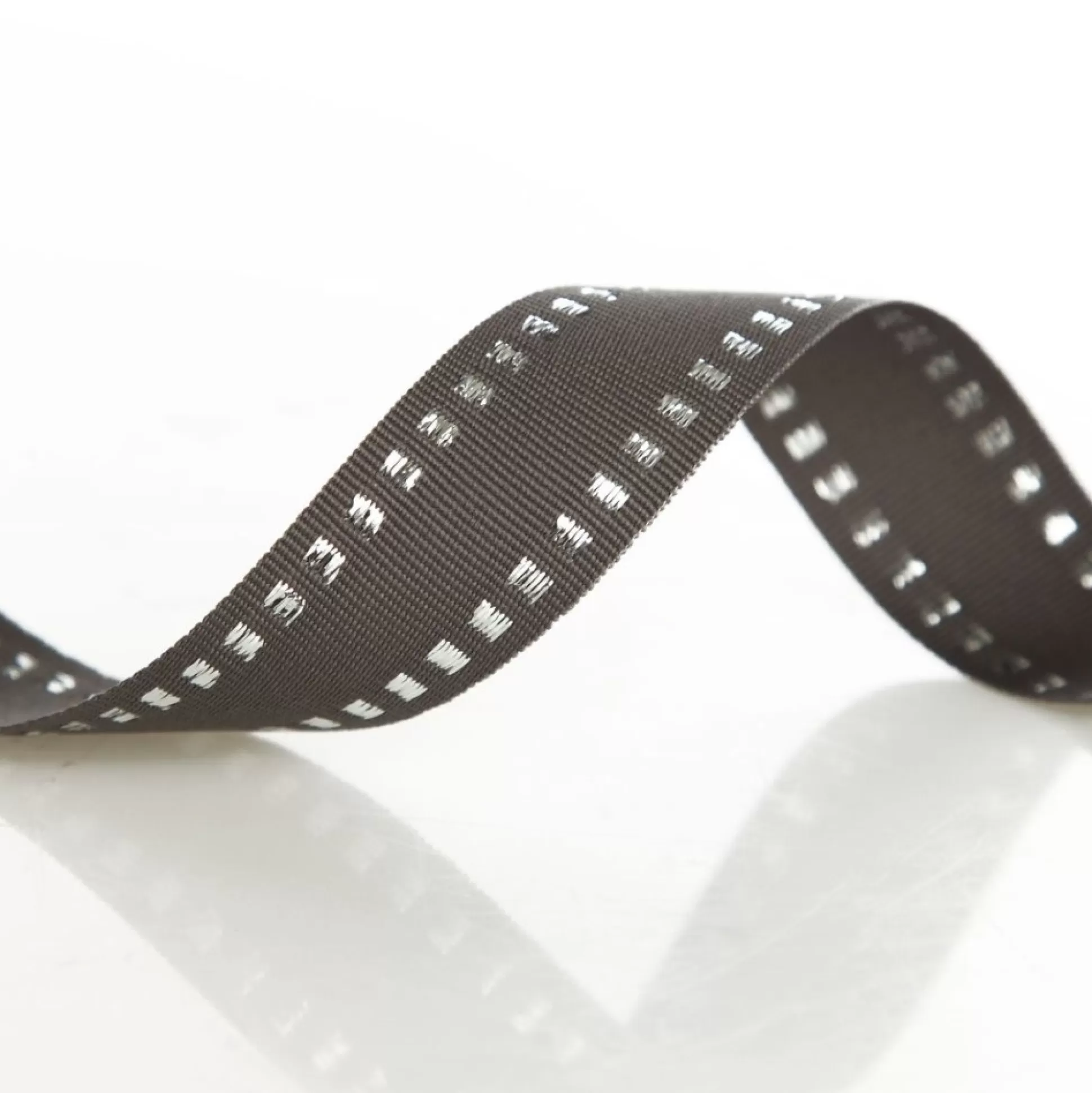 Grey & Silver Grossgrain Square Edge Wired Ribbon - 2.2cm Ribbons |