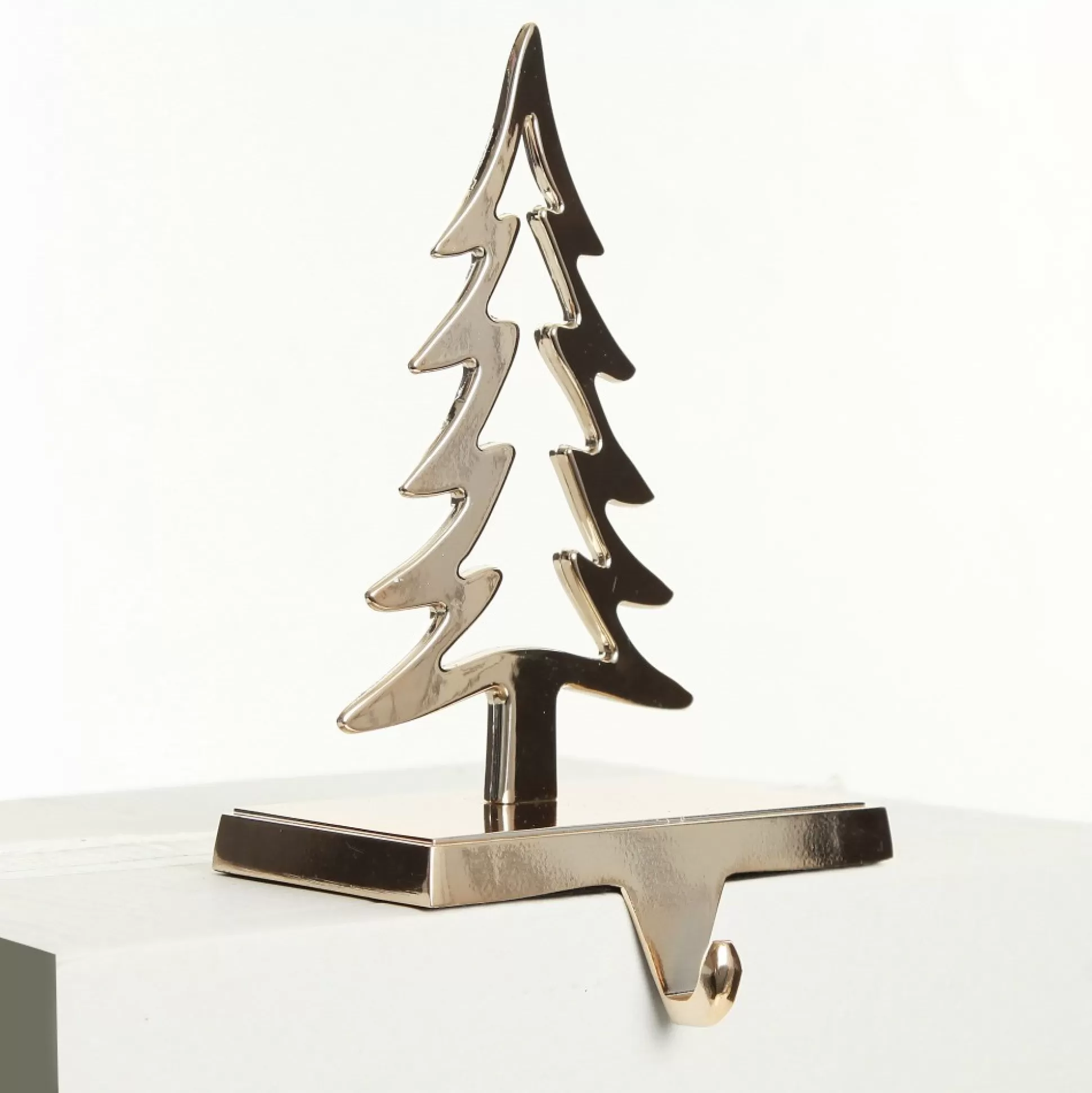 Hollow Rose Gold Tree Christmas Stocking Hanger Stocking Hangers |