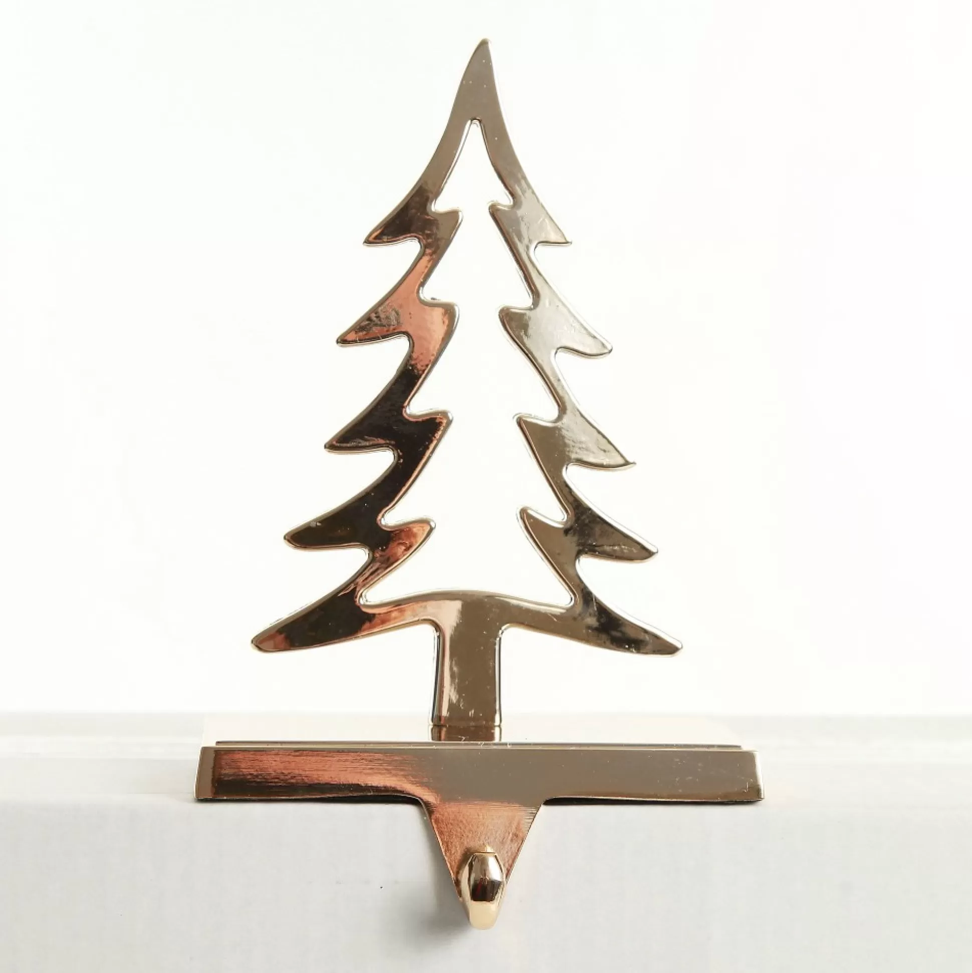 Hollow Rose Gold Tree Christmas Stocking Hanger Stocking Hangers |