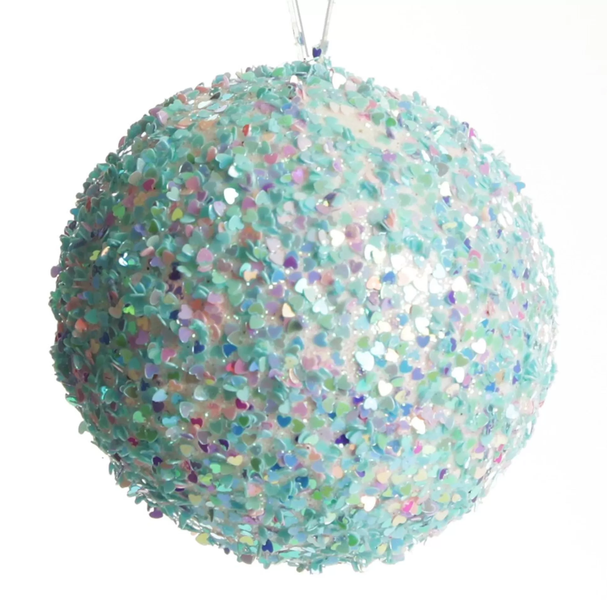 Iridescent Baby Blue Sequin Christmas Ball Decorative Christmas Baubles |