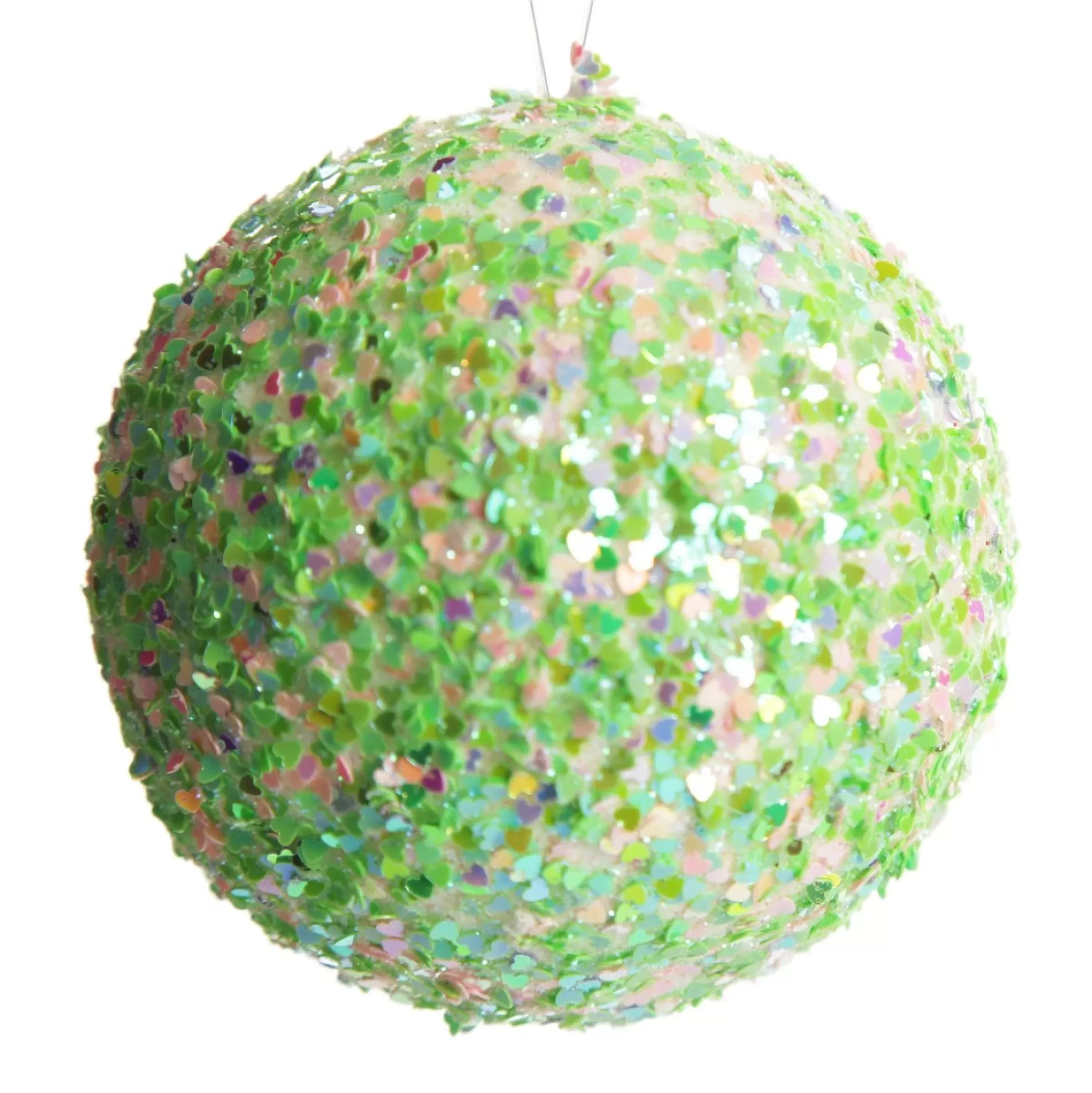 Iridescent Mint Green Sequin Christmas Ball Decorative Christmas Baubles |