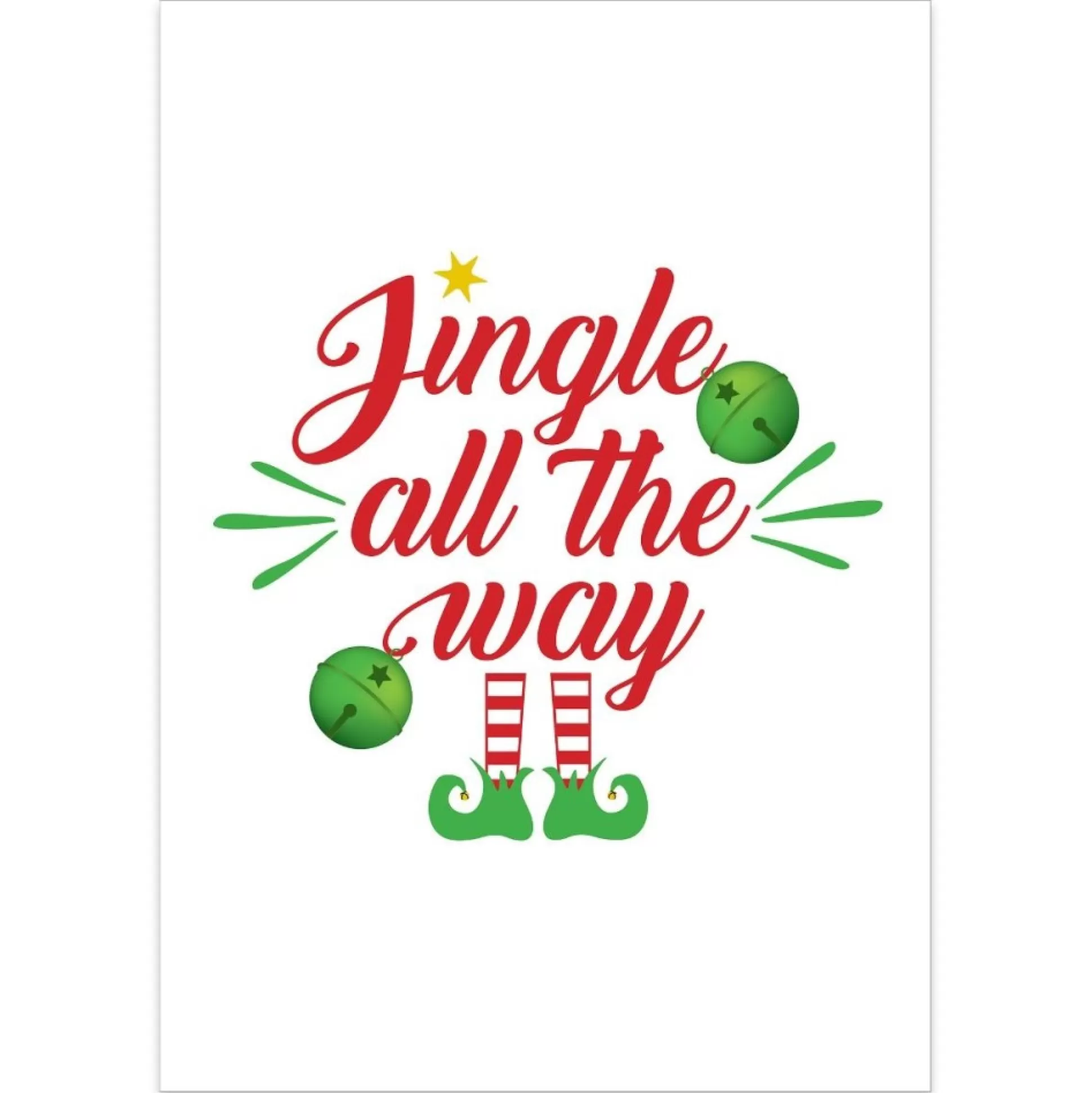 Jingle All The Way Christmas Poster Print Christmas Prints |