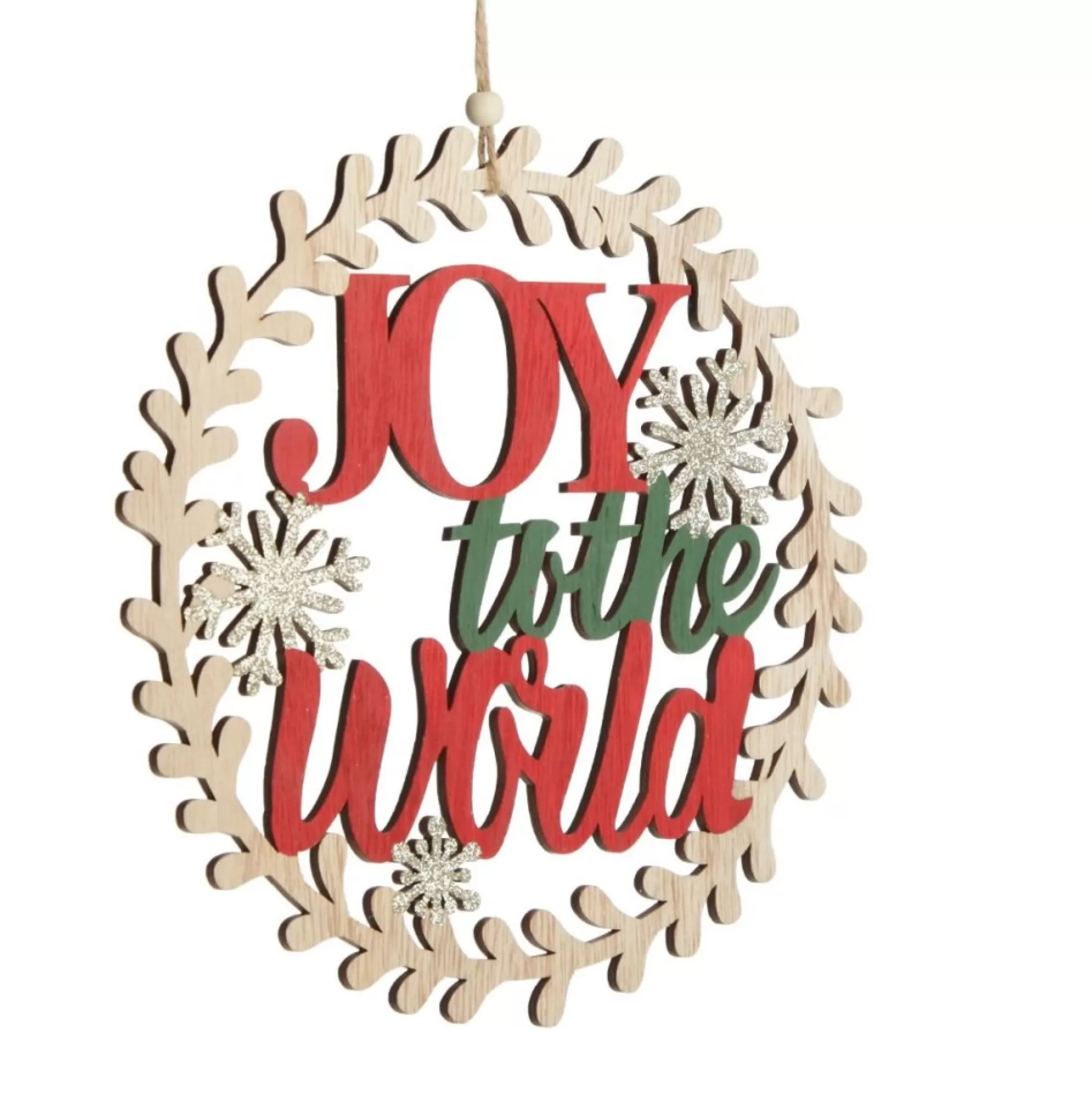 Joy to the World Wooden Circle Wreath Plaque Wall Hangings And Signs |