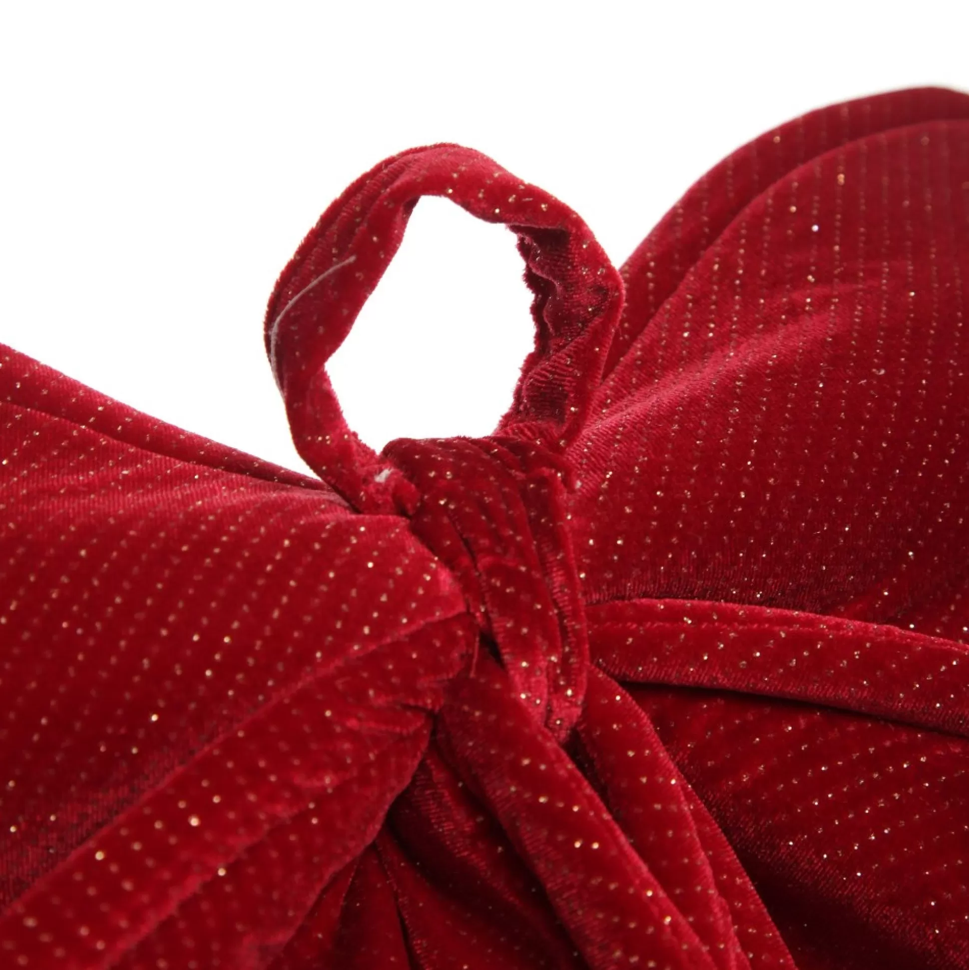 Large Padded Burgundy Velvet Bow Christmas Bells And Bows |