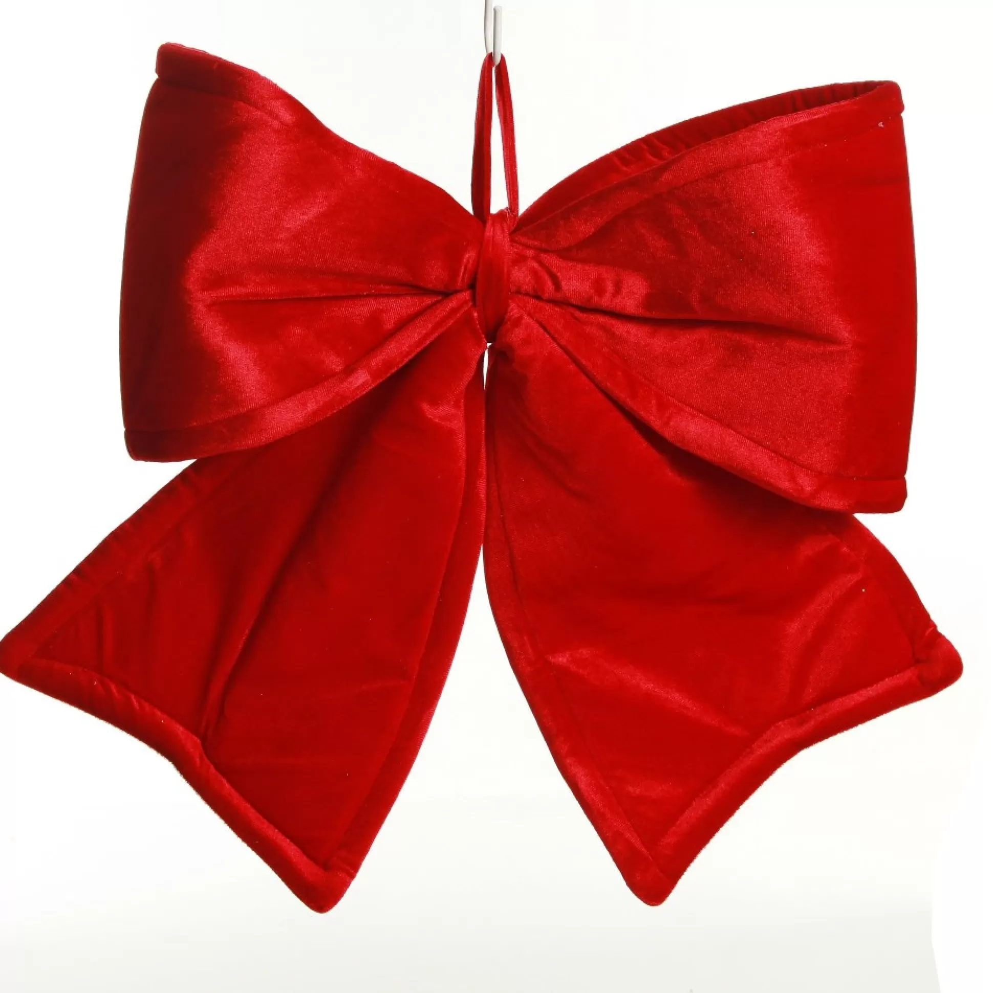 Large Padded Red Velour Bow Christmas Bells And Bows |