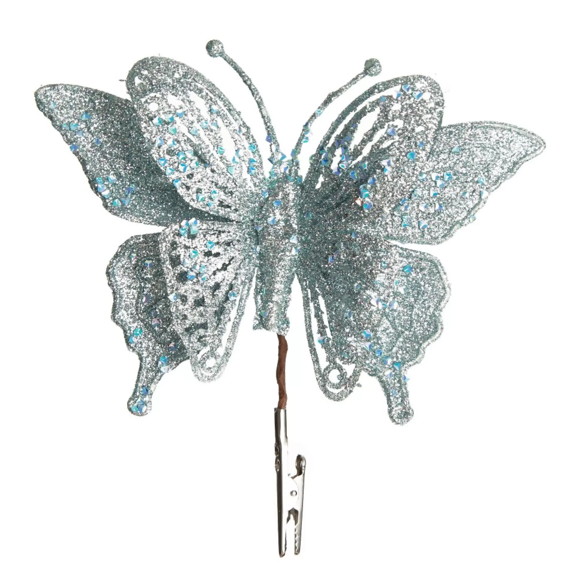 Light Blue Glitter Butterfly Clip Butterflies And Birds |