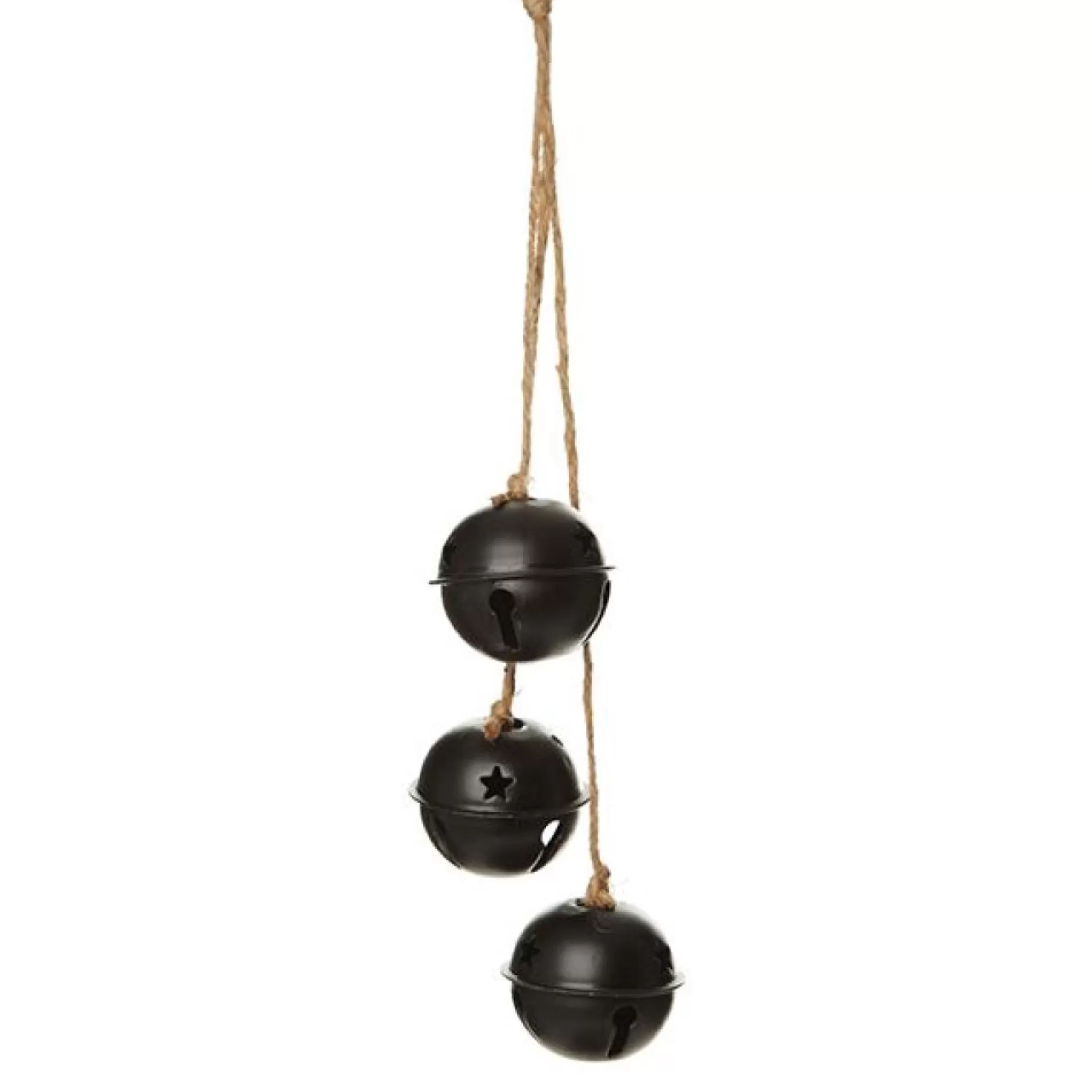 Matt Black Bell Trio Christmas Bells And Bows |