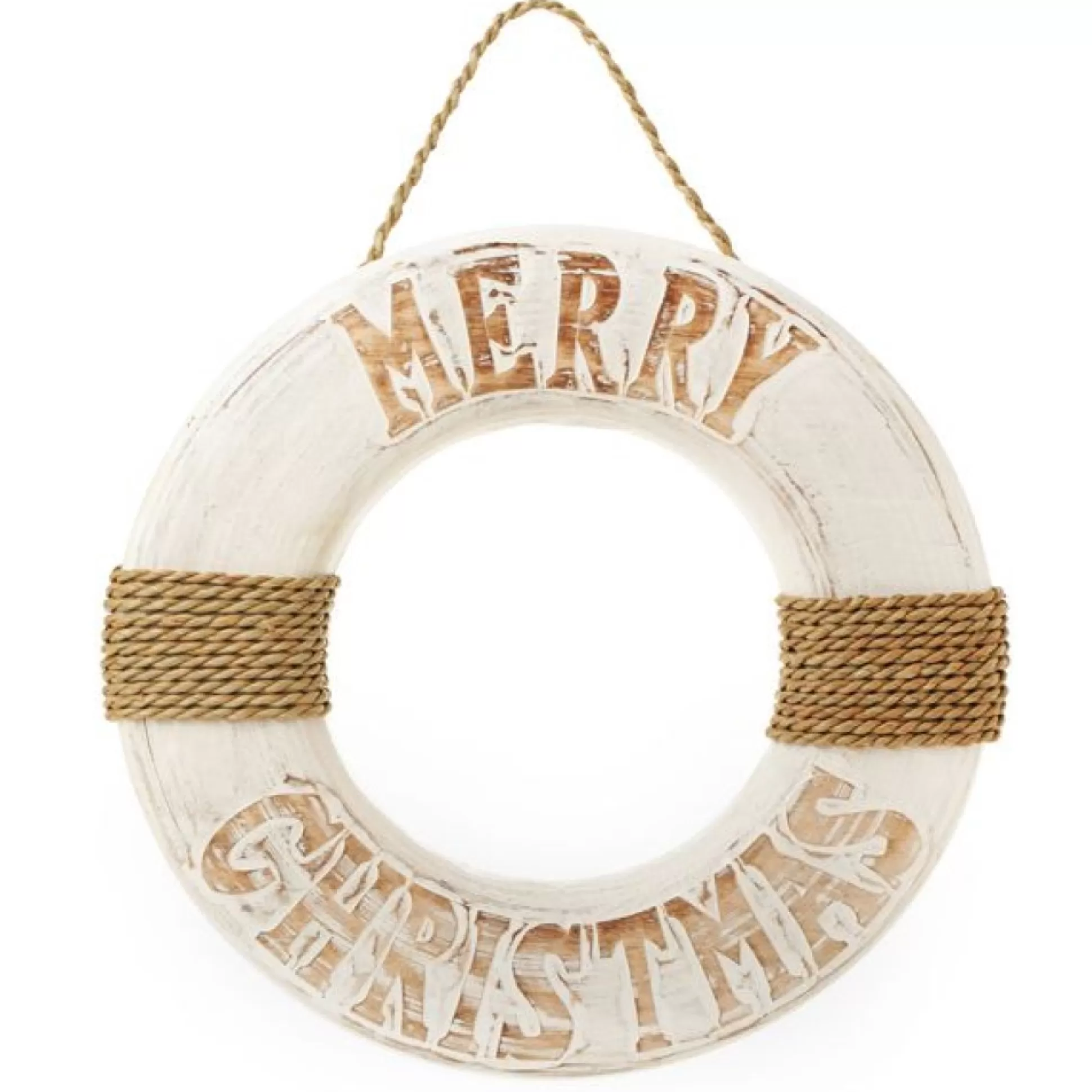 Merry Christmas Life Buoy Beach Wreath Christmas Wreaths |