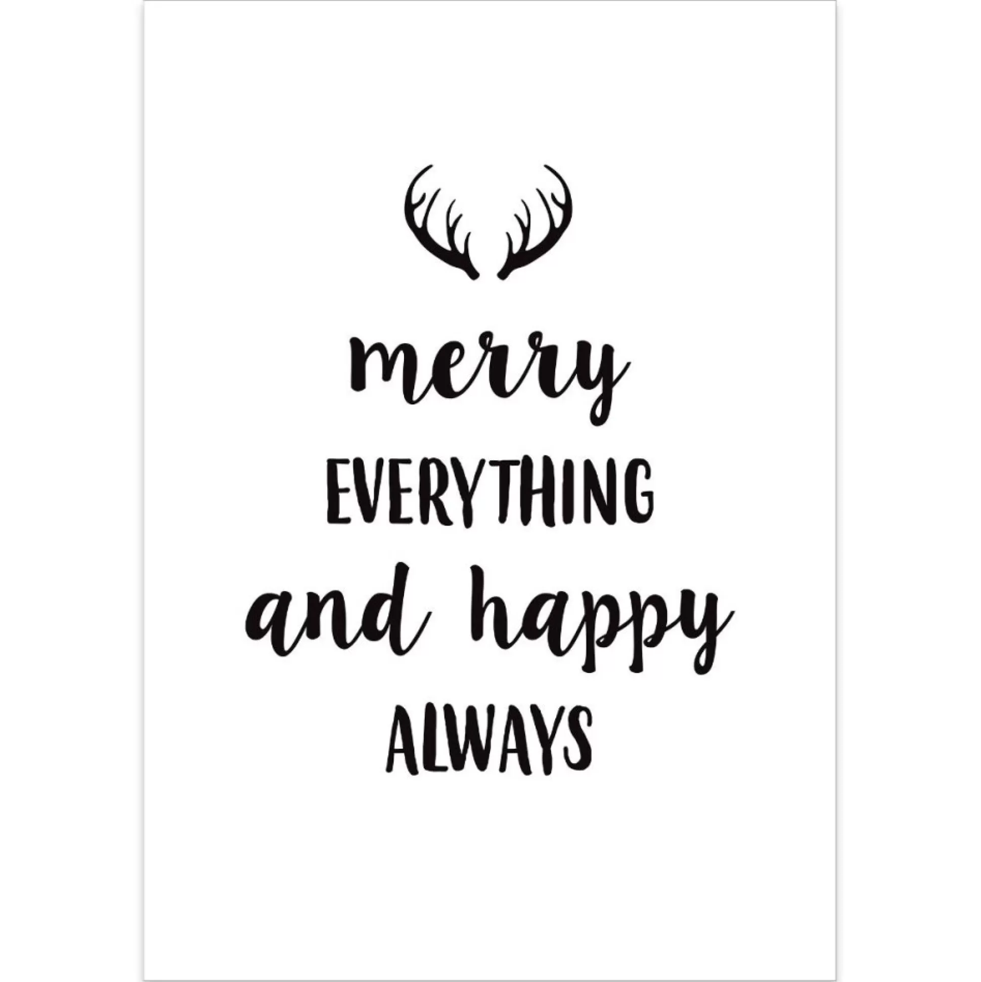 Merry Everything and Happy Always Christmas Poster Print Christmas Prints |