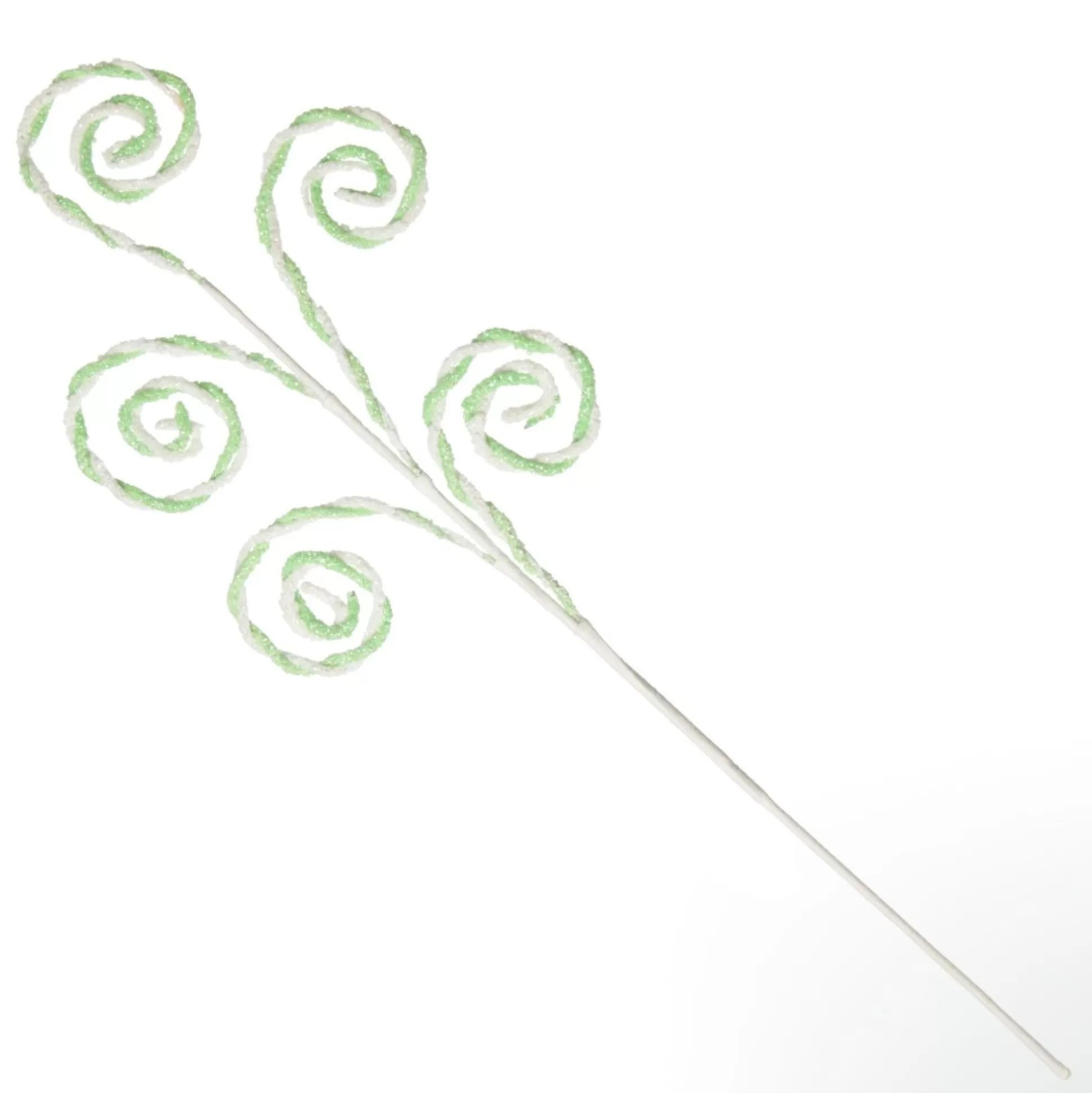 Mint and White Chenille Stick Candy Cane Christmas Pick Christmas Tree Picks |
