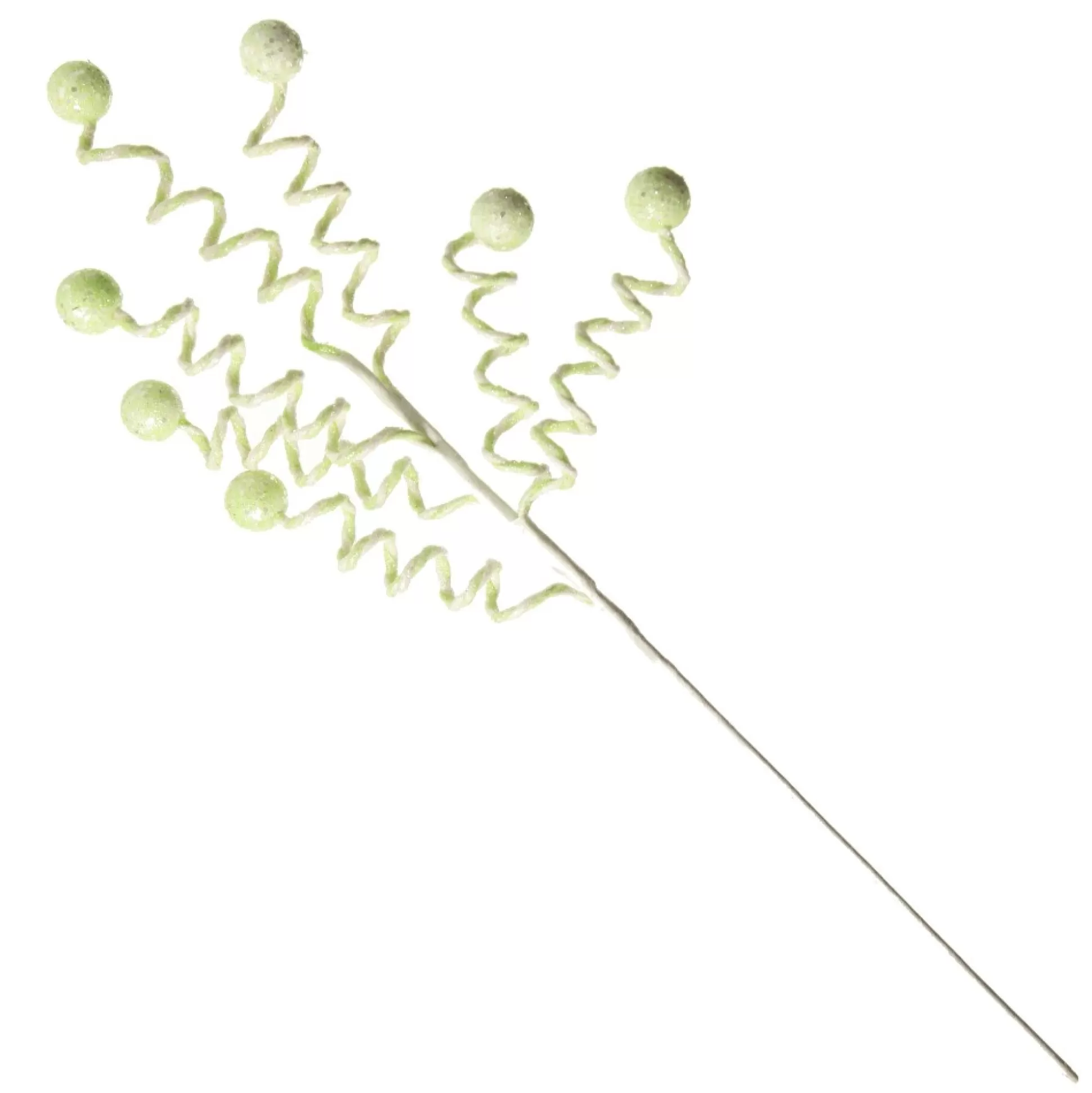 Mint Green Glitter Spiral Ball Pick Christmas Tree Picks |