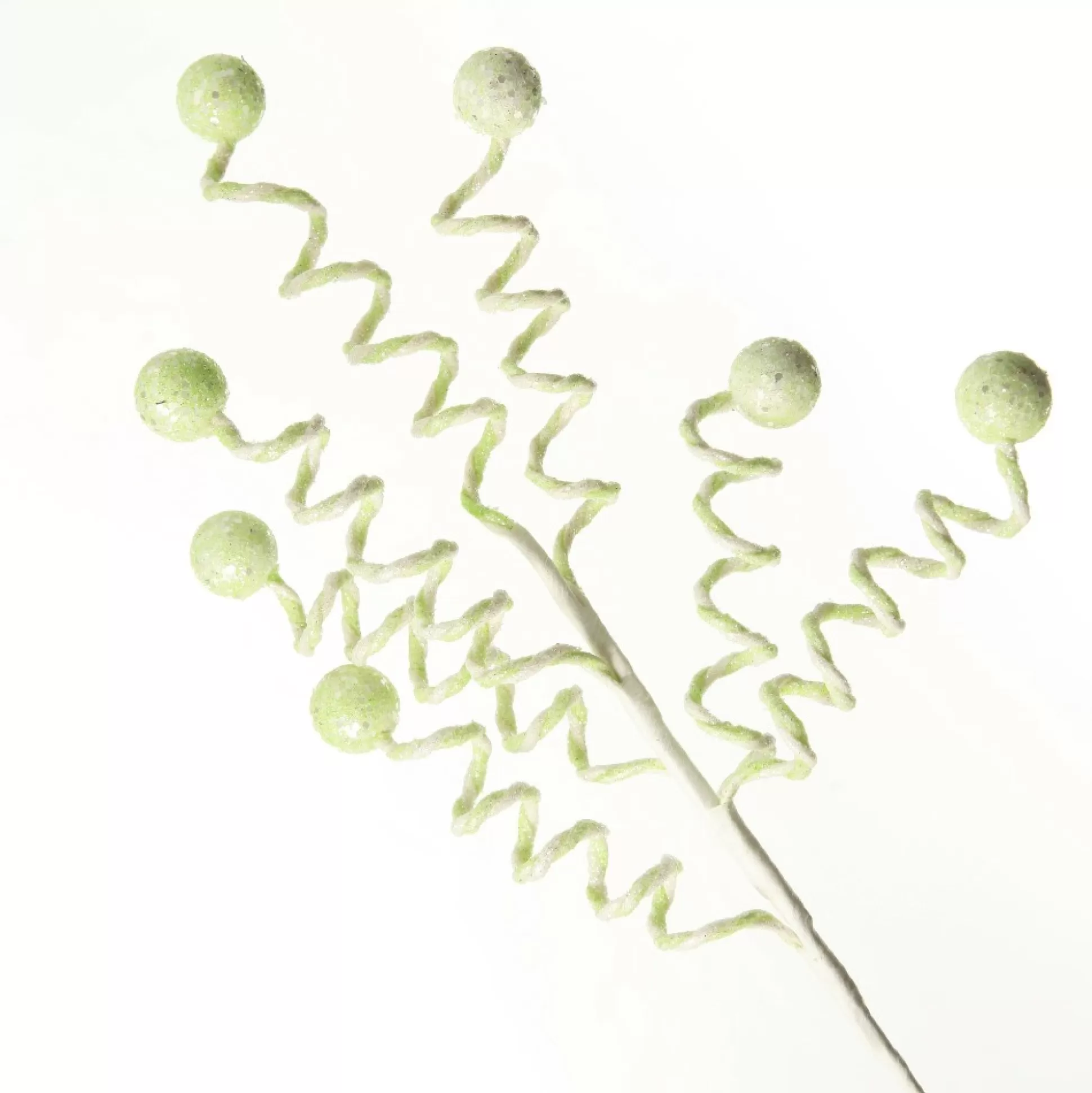 Mint Green Glitter Spiral Ball Pick Christmas Tree Picks |