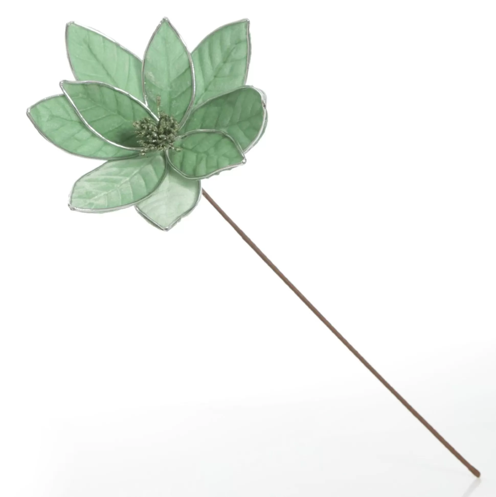 Mint Velvet Flower Stem with Silver Trim Christmas Flowers |