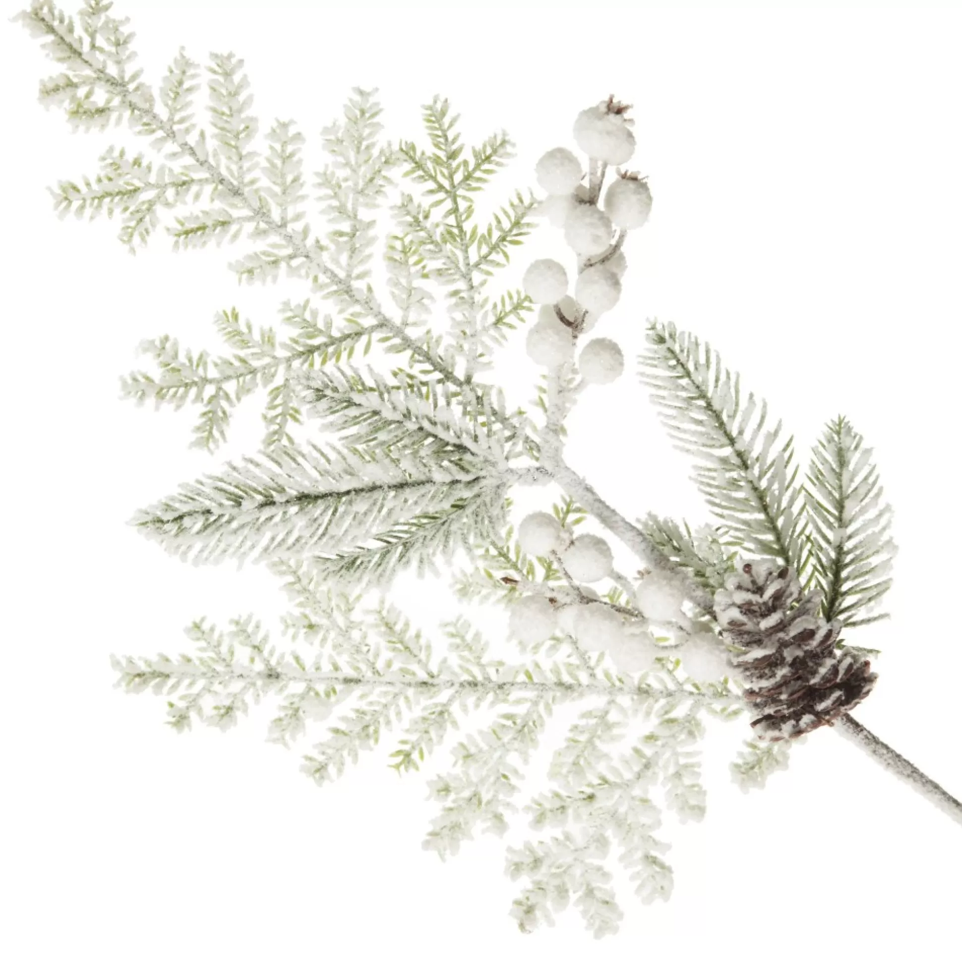 Mixed Pine and Cone Snowy Christmas Spray Christmas Sprays |