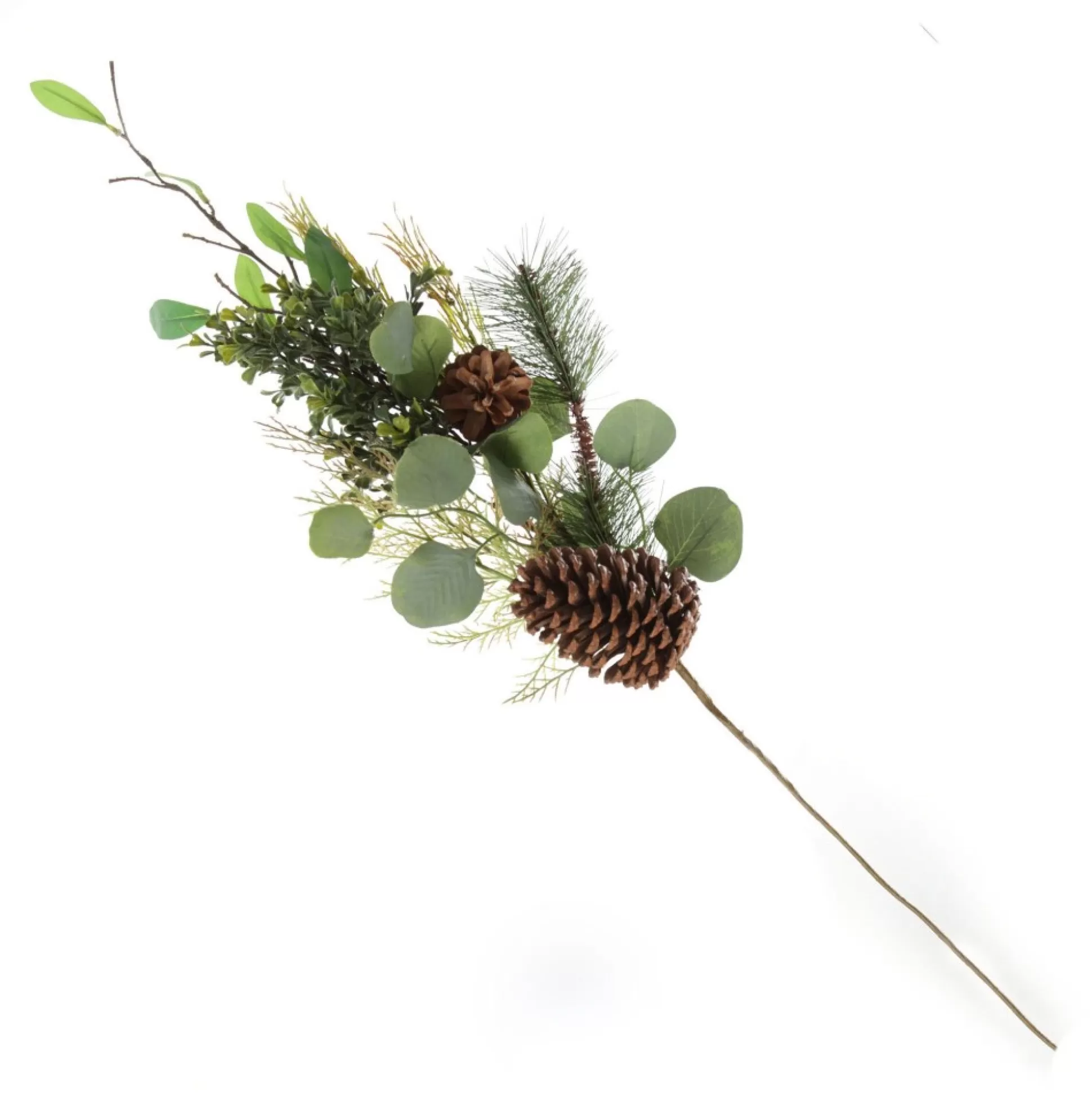 Native Eucalyptus Leaf Christmas Spray with Pinecones Christmas Sprays |
