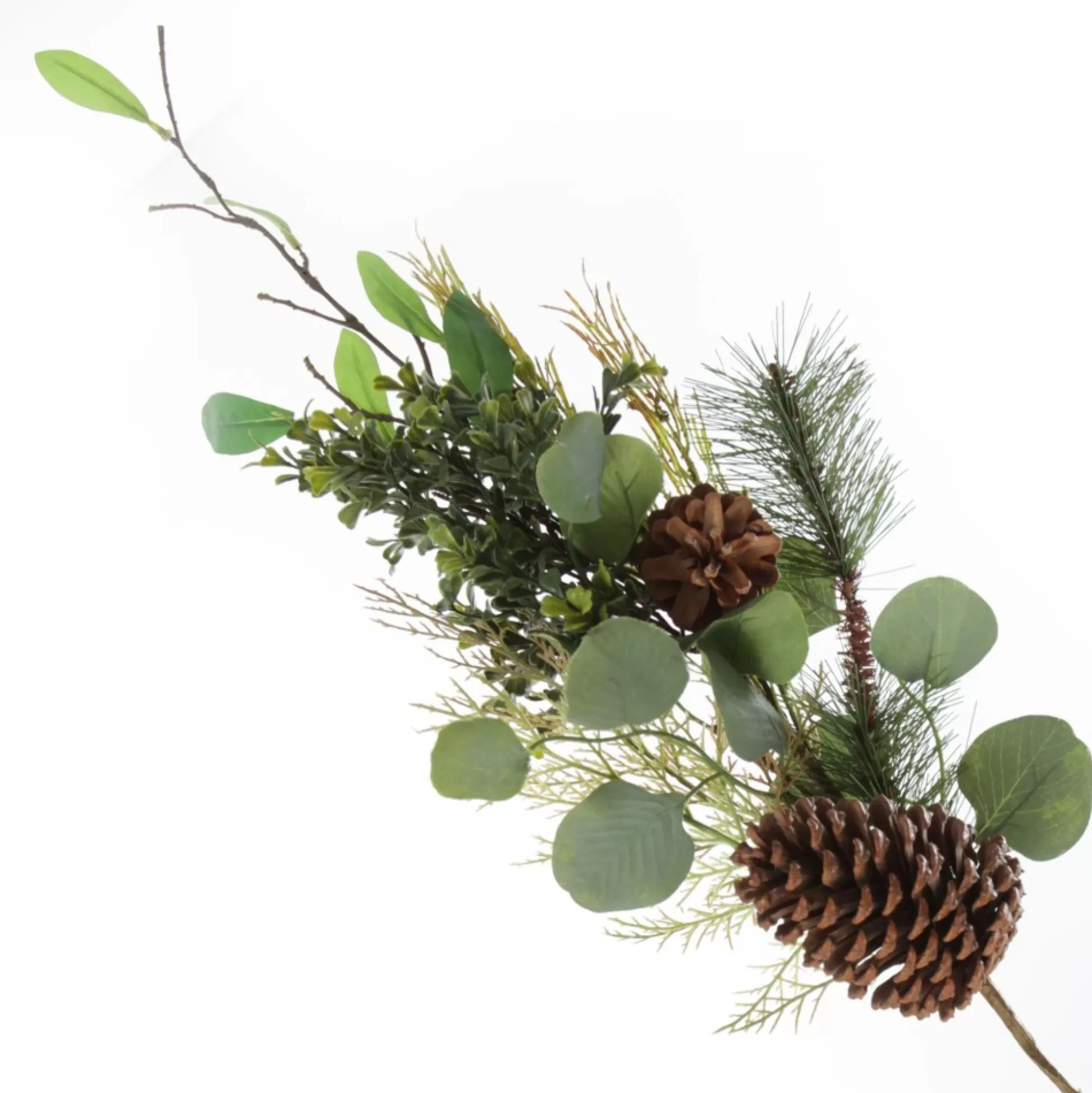 Native Eucalyptus Leaf Christmas Spray with Pinecones Christmas Sprays |