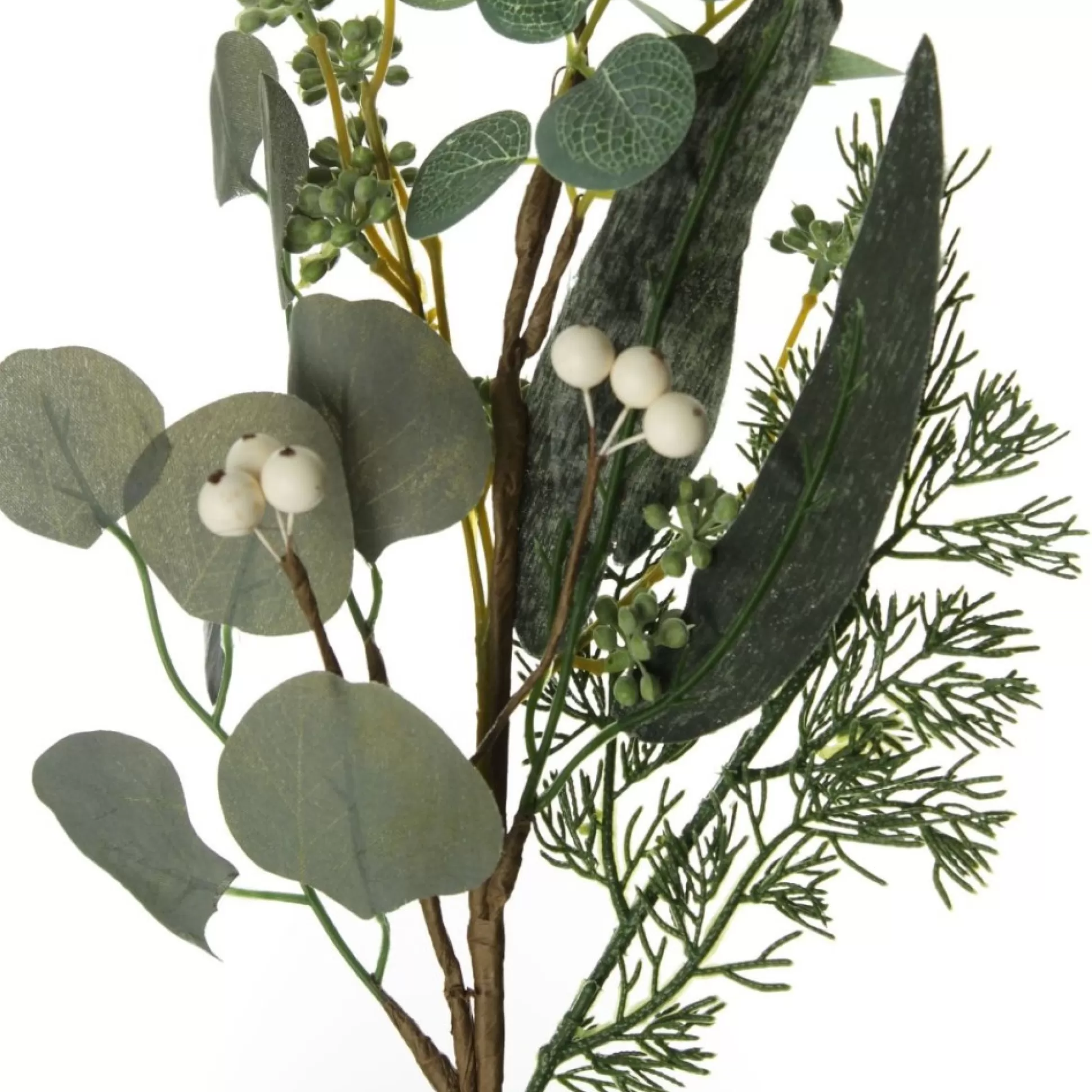Native Eucalyptus Leaf Christmas Spray with White Berries Christmas Sprays |