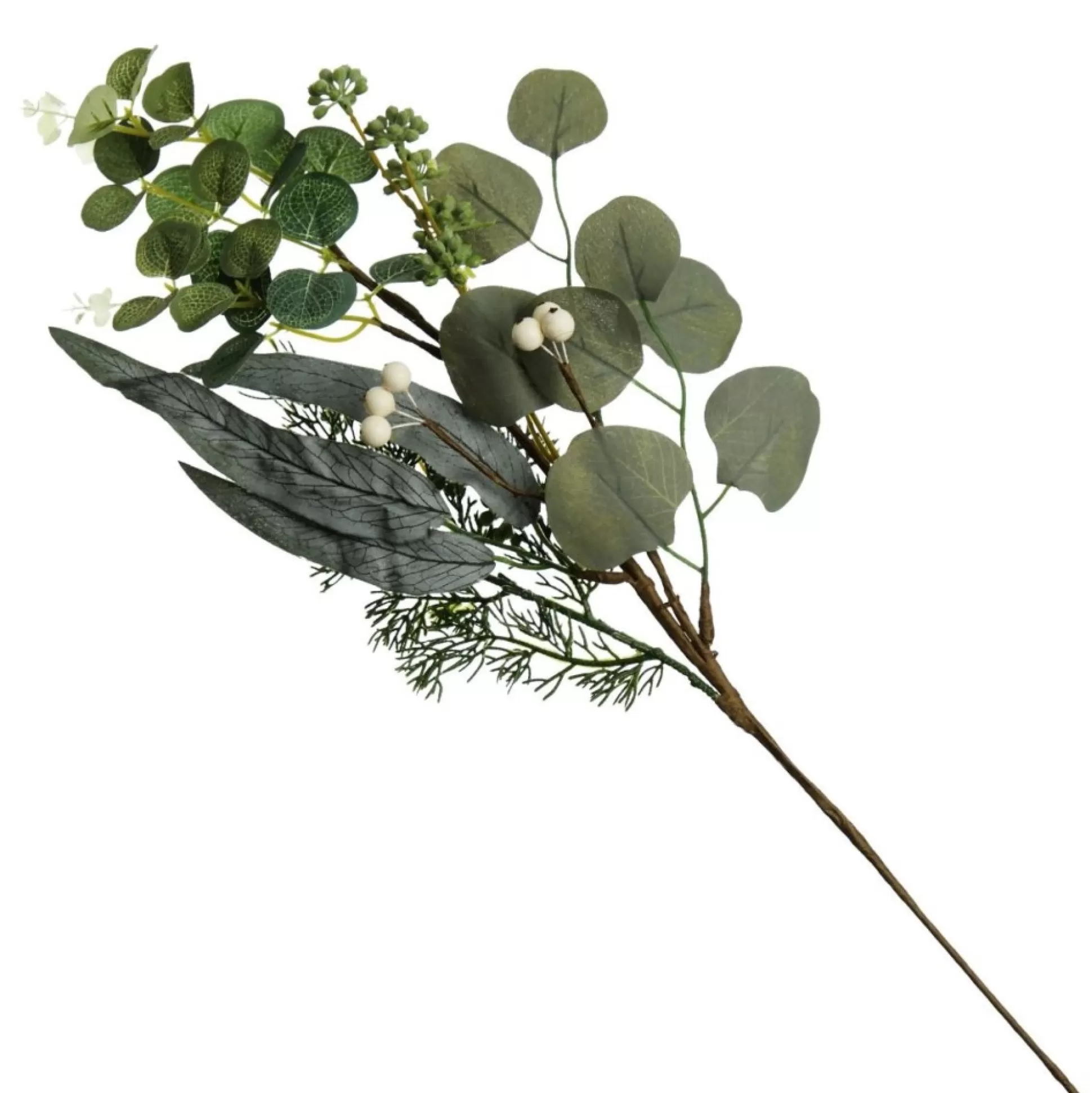 Native Eucalyptus Leaf Christmas Spray with White Berries Christmas Sprays |